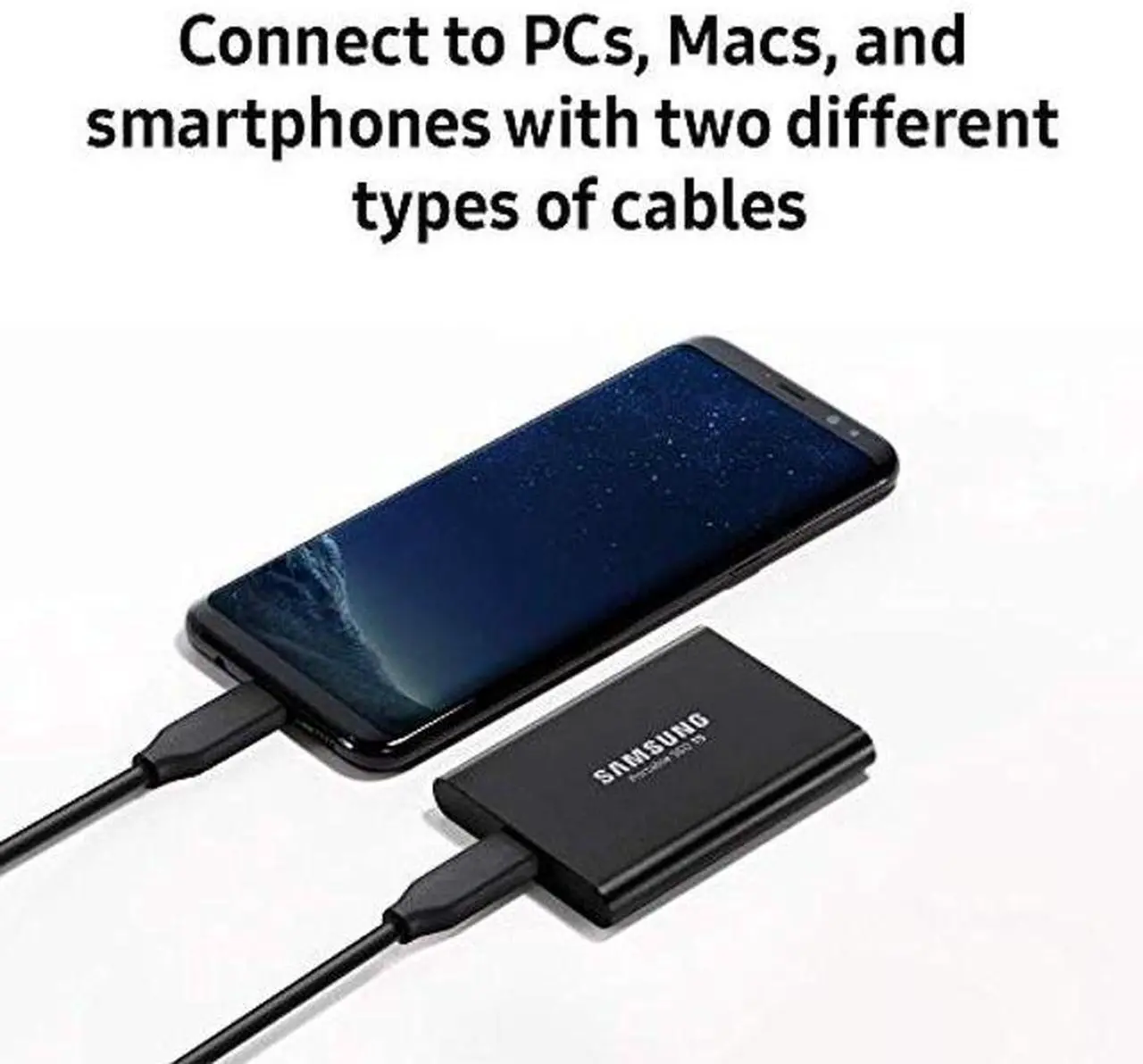 Alt view image 5 of 5 - SAMSUNG T5 Portable SSD 1TB - Up to 540MB/s - USB 3.1 External Solid State Drive, Black (MU-PA1T0B/AM)
