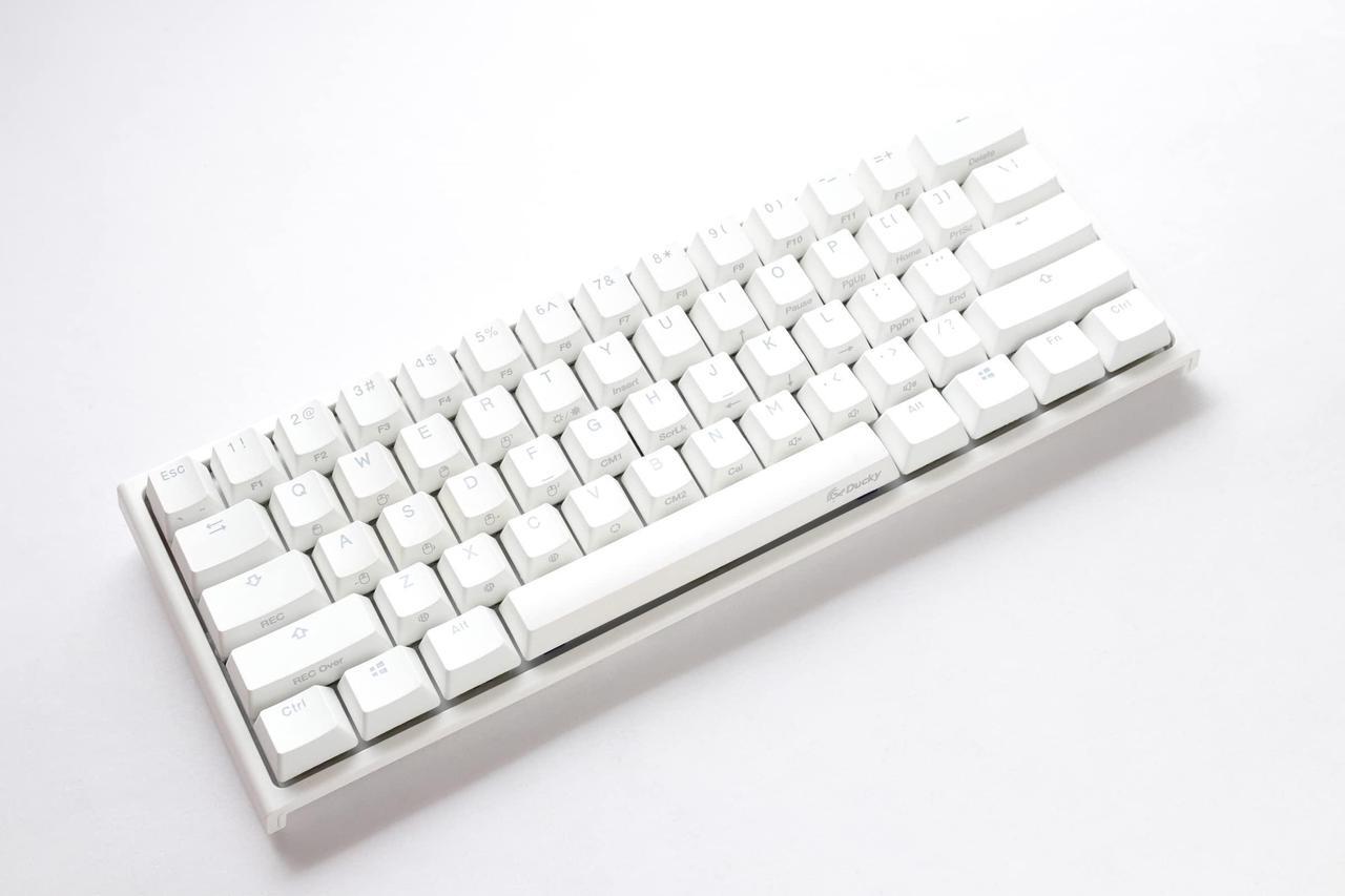 Alt view image 2 of 5 - Ducky One 2 Pro 60% Mechanical Keyboard: Quack Mechanics Dampening, Kailh Box Red Switches, High-Density PBT doubleshot Keycaps, RGB, US, White