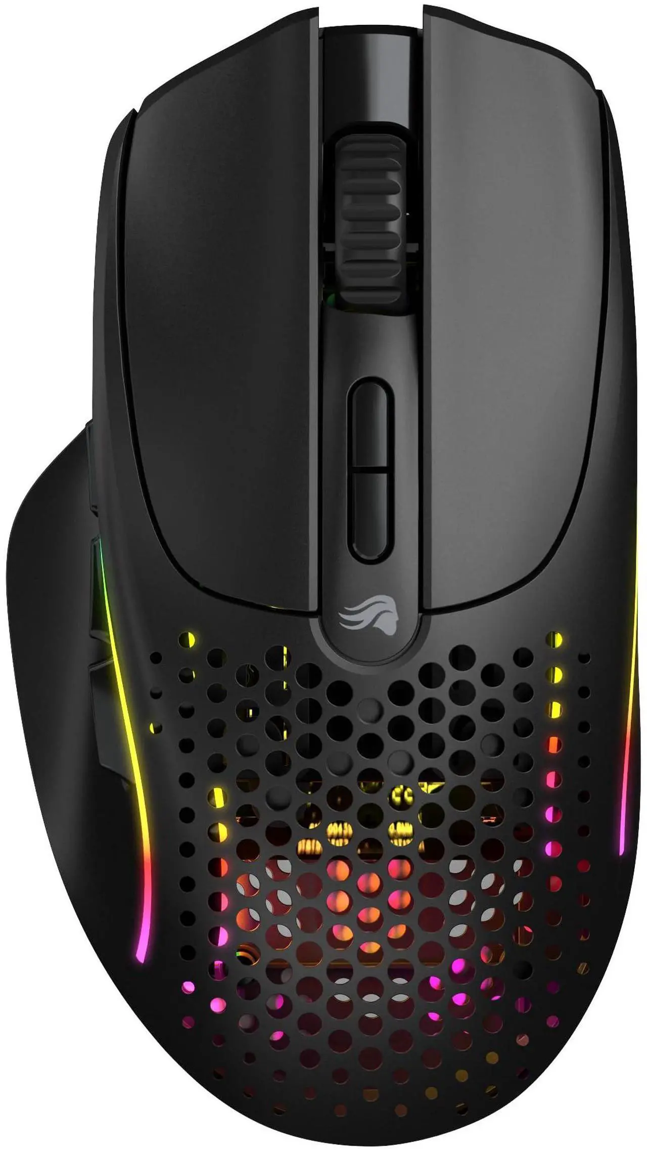 Alt view image 2 of 5 - Glorious Gaming Model I 2 Wireless Gaming Mouse - Hybrid 2.4Ghz & Bluetooth, 75g Superlight, 9 Buttons (2 Swappable), RGB, PTFE Feet, MMO/MOBA/FPS, Long Battery Life, Side Thumb Rest - Black