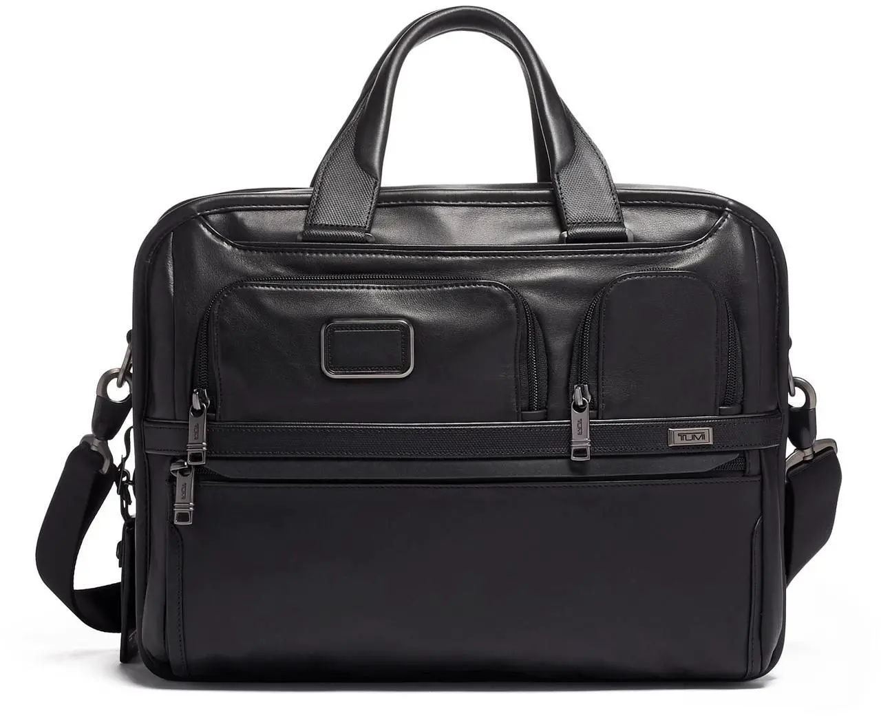 Main image of TUMI Alpha Expandable Organizer Laptop Briefcase - 15-Inch Laptop Briefcase Organizer for Men & Women - Travel Laptop Bag - Black Leather
