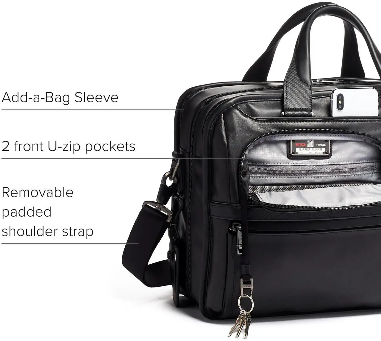 Alt view image 4 of 5 - TUMI Alpha Expandable Organizer Laptop Briefcase - 15-Inch Laptop Briefcase Organizer for Men & Women - Travel Laptop Bag - Black Leather