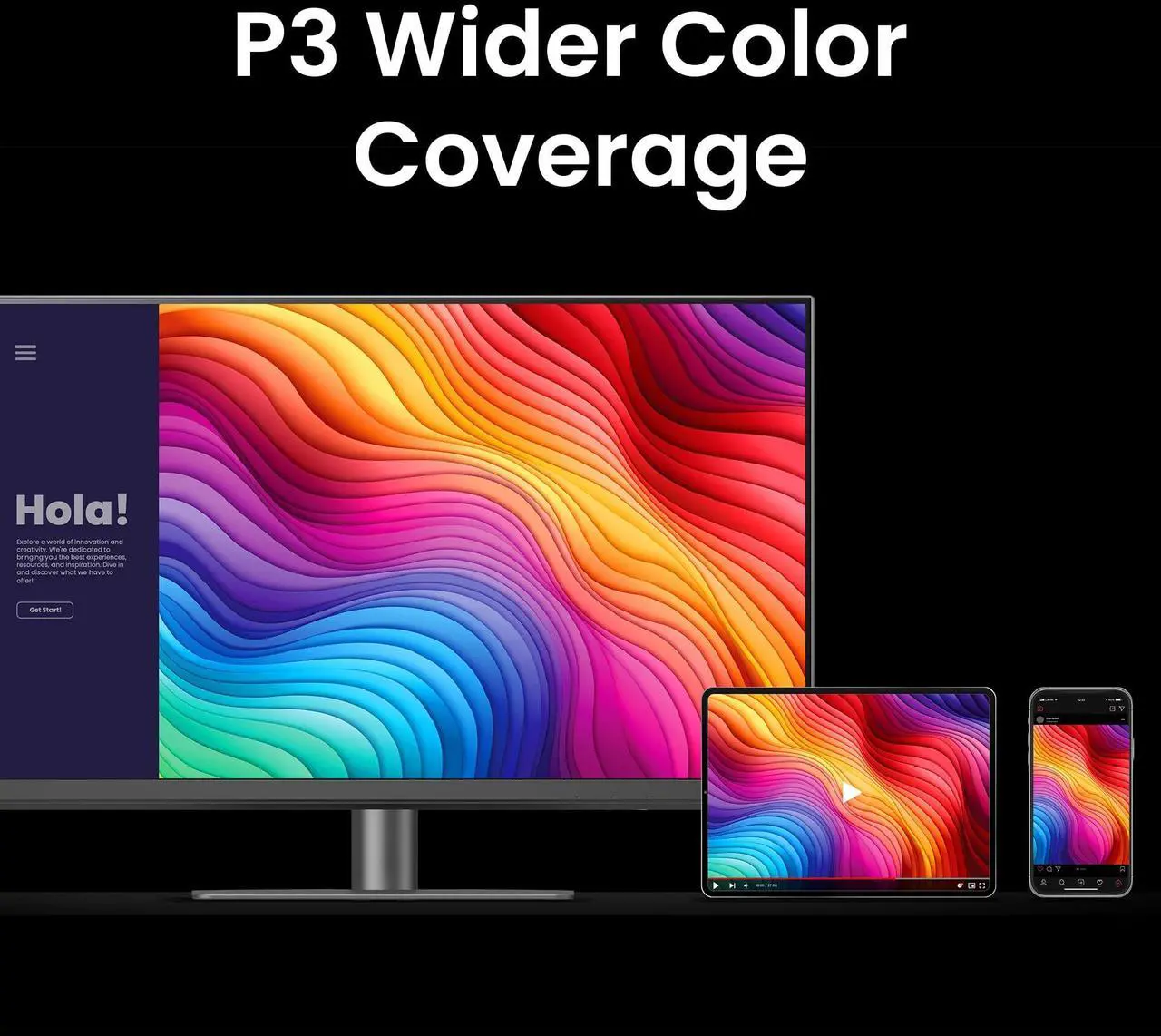 Alt view image 4 of 5 - BenQ PD2706QN 27" 2K QHD (2560x1440) Monitor for Designers, IPS, 95% P3, 100% sRGB/Rec.709, 90W USB-C, 100Hz, Software Calibration, Daisy Chain(MST), Anti-Glare Nano Matte Panel, Height Adjustable