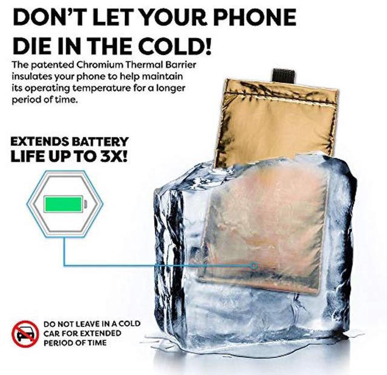 Alt view image 5 of 5 - PHOOZY Apollo Series Thermal Phone Pouch - AS SEEN ON Shark Tank - Insulated Pouch Prevents Freezing, Extends Battery Life, Drop Proof. + Thermal Insulated Tablet Case