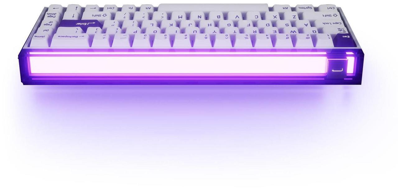Main image of MelGeek MADE68 Pro Wired Keyboard, Hall Effect Magnetic Switch Gaming Keyboard, 65% Compact Rapid Trigger, Hot-Swappable, RGB Snap Tap & Adjustable Actuation, Online HIVE Custom (Purple)