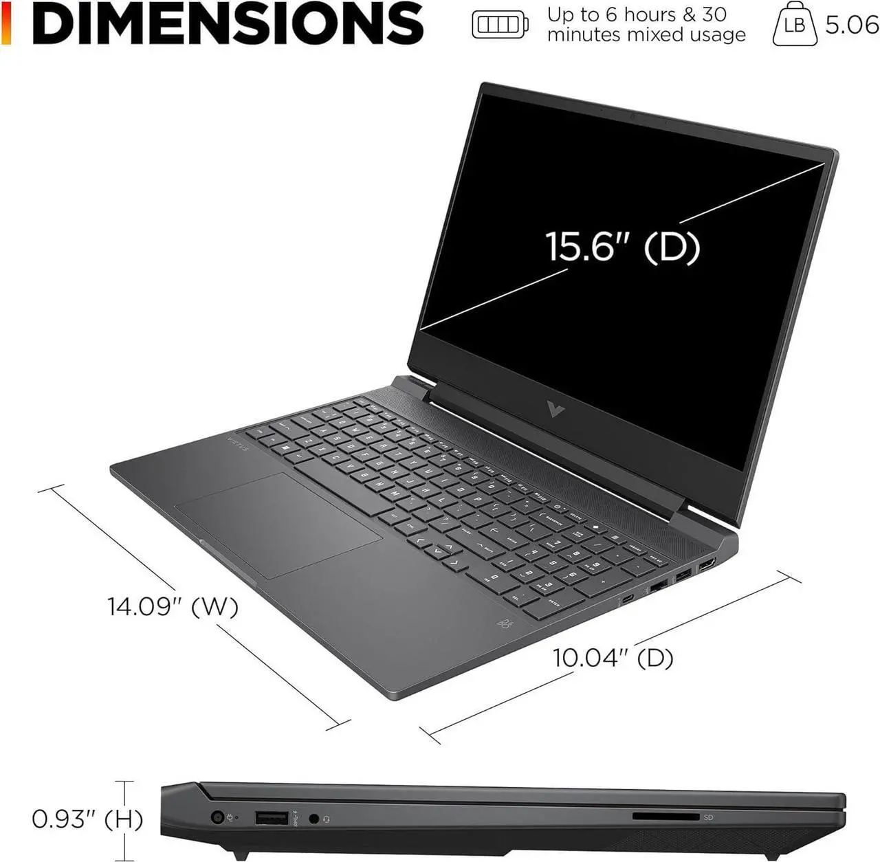 Alt view image 4 of 5 - HP Victus 15.6" Full HD 144Hz Gaming Laptop, Intel Core i5-12450H, NVIDIA GeForce RTX 3050,64GB RAM, 1TB PCIe SSD, Backlit Keyboard, Wi-Fi 6, Windows 11 Pro, Performance Blue