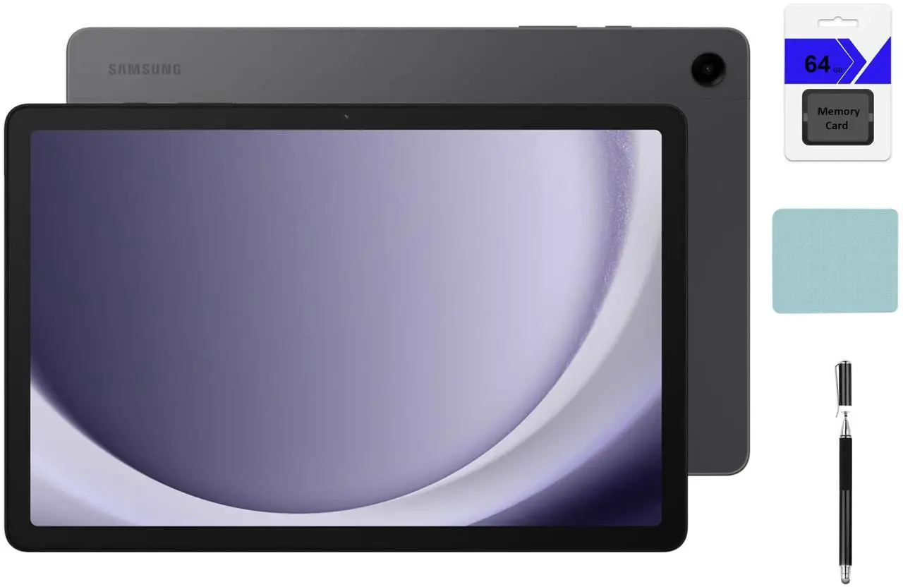 Main image of SAMSUNG Galaxy Tab A9+ 10.9'' 128GB Android Tablet, Big Screen, Quad Speakers, Upgraded Chipset, Multi Window Display, Slim, Light, Durable Design, Graphite with Accessories