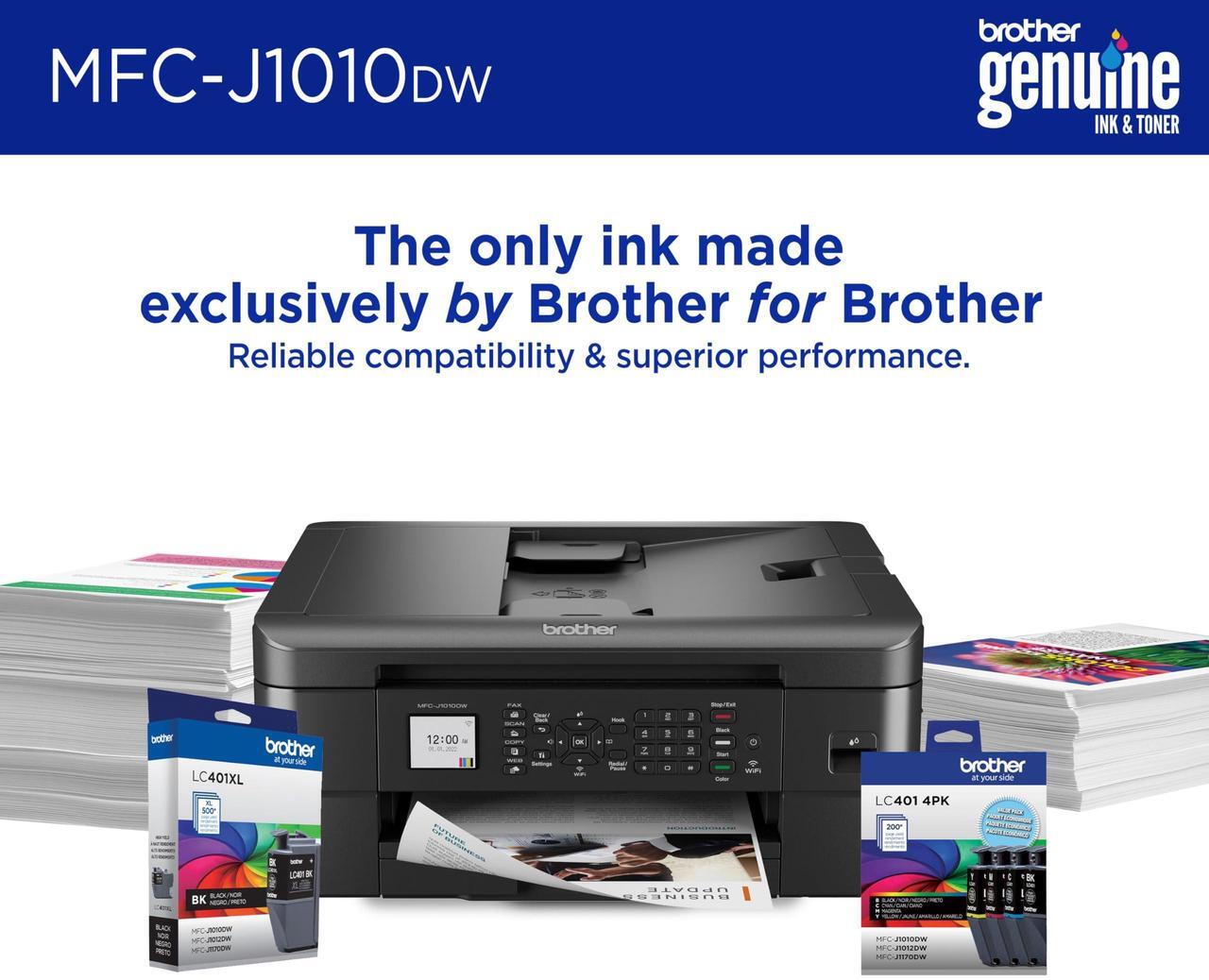 Alt view image 4 of 5 - Brother MFC-J1010DW Wireless Color Inkjet All-in-One Printer with Mobile Device and Duplex Printing, Refresh Subscription and  Dash Replenishment Ready