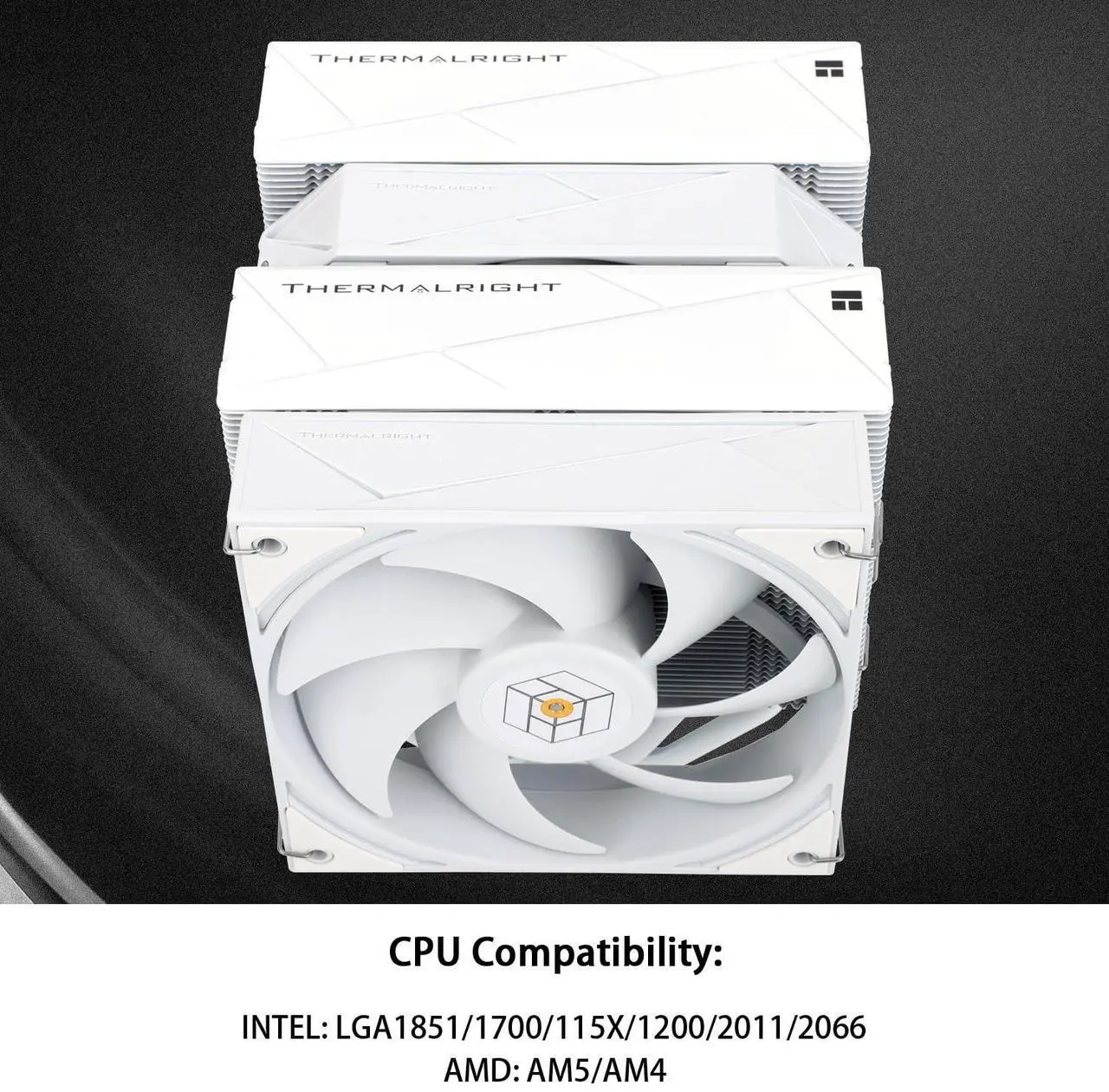 Alt view image 4 of 5 - Thermalright Royal Pretor 130 White CPU Air Cooler, Computer Double Towers Radiator, 6 Heat Pipes CPU Cooler, Dual PWM Fans,High Performance PC Cooling,for AM4/AM5;Intel 1851/1700/1150/1151/1200/2011