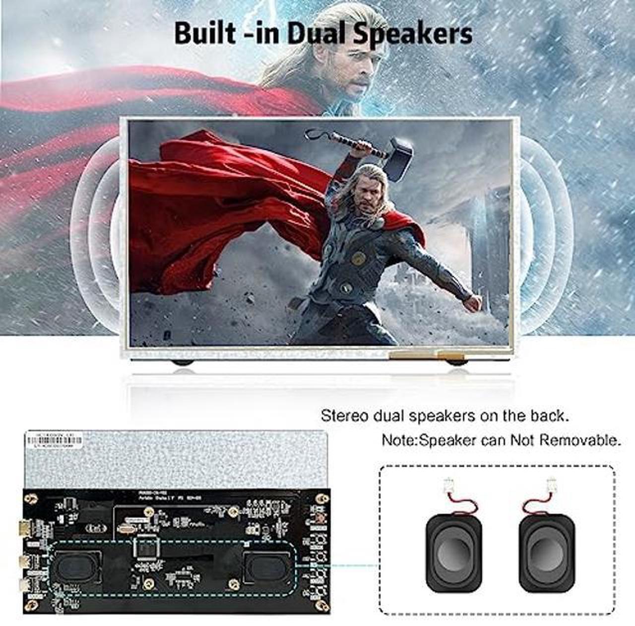 Alt view image 3 of 5 - HAMTYSAN 9 Inch Touch Screen Monitor with 1024x600 IPS Screen Mini Monitor for Raspberry Pi Laptop PC (Sliver