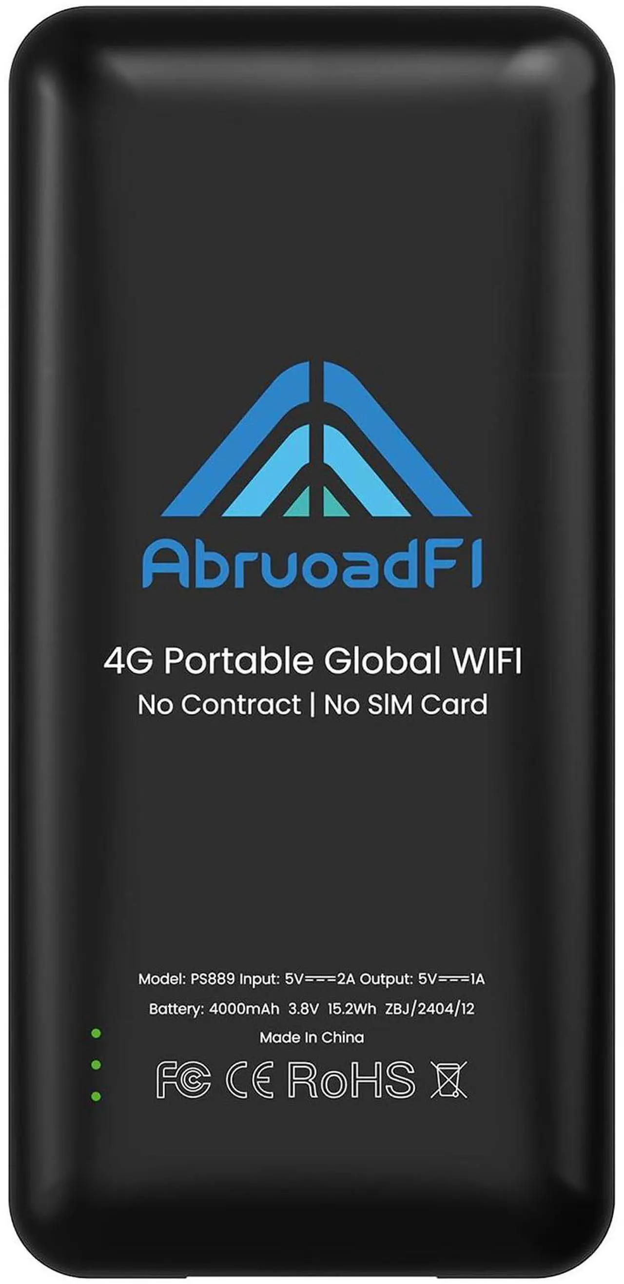 Main image of AbruoadFl Portable WiFi, No SIM Card & Contract Needed, Pay as You go Portable WiFi Hotspot for Travel,135+Countries Carrier Access, Support up to 10 Devices 4G/LTE International Travel Router