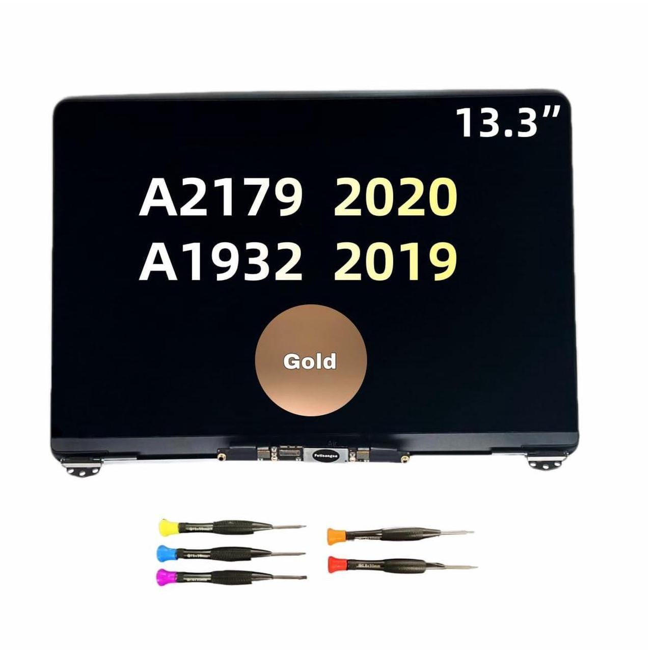 Main image of Replacement Screen for MacBook Air Retina 13" 2020 A2179 A1932 2019 Year EMC 3184 EMC 3302 MWTJ2 MWTK2 MWTL2 MVH22 LCD Display Screen Complete Assembly 2560x1600 Space Gray Silver Gold (Gold)