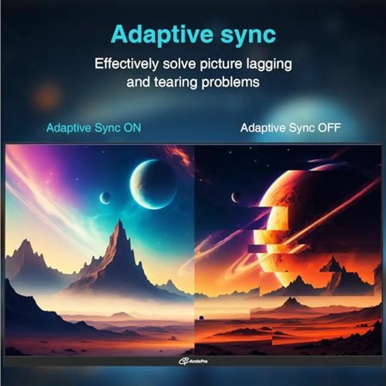Alt view image 4 of 5 - ArcticPro 27 inch 300Hz 240Hz Gaming Monitor, FHD 1080p, 1ms, PC Monitor Gaming, Fast IPS, Adaptive sync, PC Computer Monitor, Ultra Slim, DP x2, HDMI x2, VESA Support, Bluelight Filter