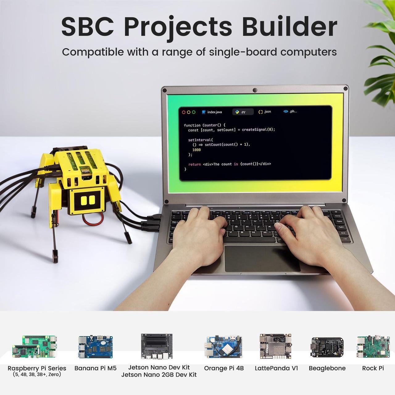 Alt view image 5 of 5 - GrowCube Portable Monitor with Keyboard,14inch 1080P FHD Lapdock Compatible with Raspberry Pi/Mini PC/Phone/PC/Game Console,CrowView Note Built-in Battery(Full Feature TypeC & HDMI Cable Included)