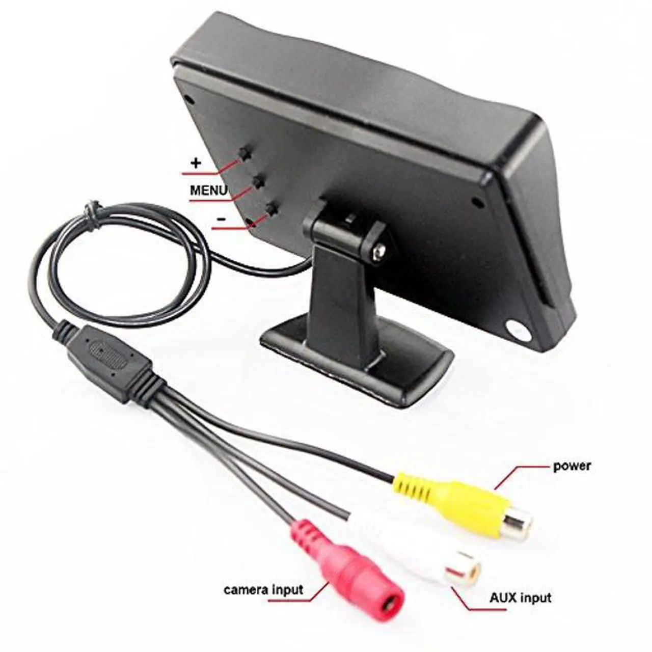 Alt view image 5 of 5 - HDMEU 4.3" Car Monitor, 12-24V Wide Input Truck/in-Car TFT LCD Screen Suction Cup & Dash Stand Dual Mounting Bracket 2 RCA Channel for Backup Camera/Rear View/DVD/Media Player