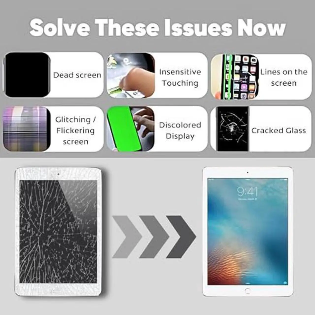 Alt view image 4 of 5 - LW Repair Service with Original OEM Pull Screen Replacement for iPad Mini 5 Touch Assembly A2124 A2126 A2133+ Mail in Install Service