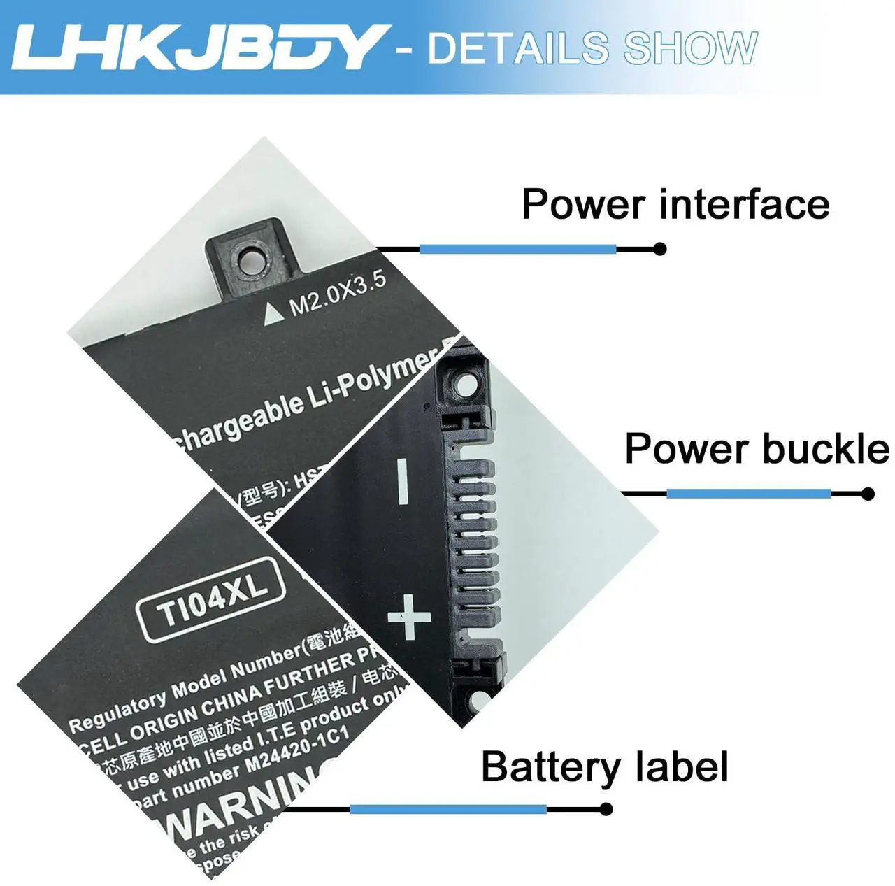 Alt view image 3 of 5 - LHKJBDY TI04XL Laptop Battery Replacement for HP Envy 17-CH 17-CH0027UR 17-CH0026UR 17M-CH0013DX 17.3" Series M24563-005 HSTNN-IB9T TIO4XL TI04055XL M24563-005 M24420-1C1 M24420-1D1 55.67Wh