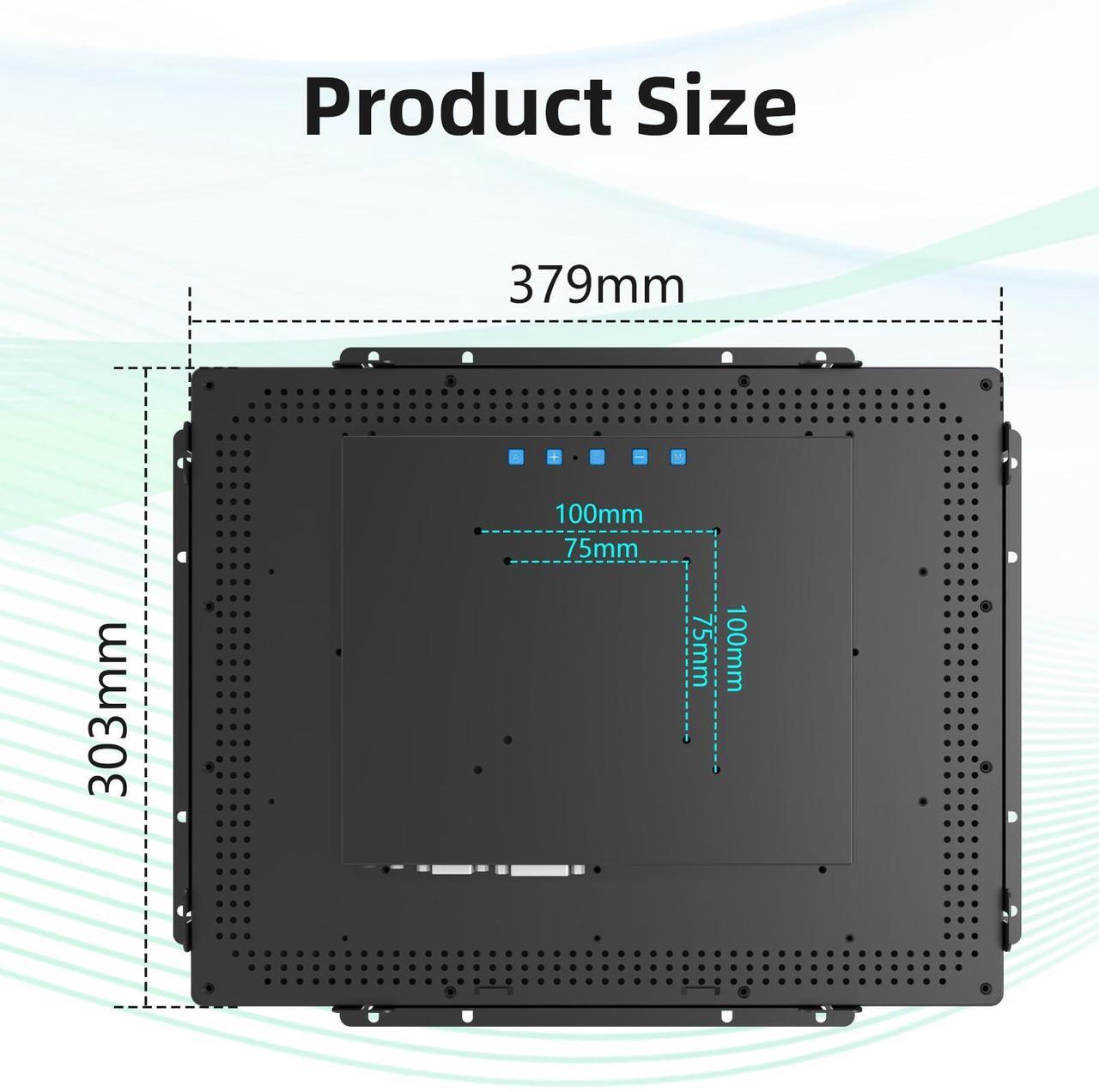 Alt view image 2 of 5 - Senisway 15 Inch Open Frame Touchmonitor Surface is IP65 Waterproof 1024 x 768 @ 60Hz TFT LCD IK08 Industrial Open Frame Monitor 10 Finger Capacitive Touch