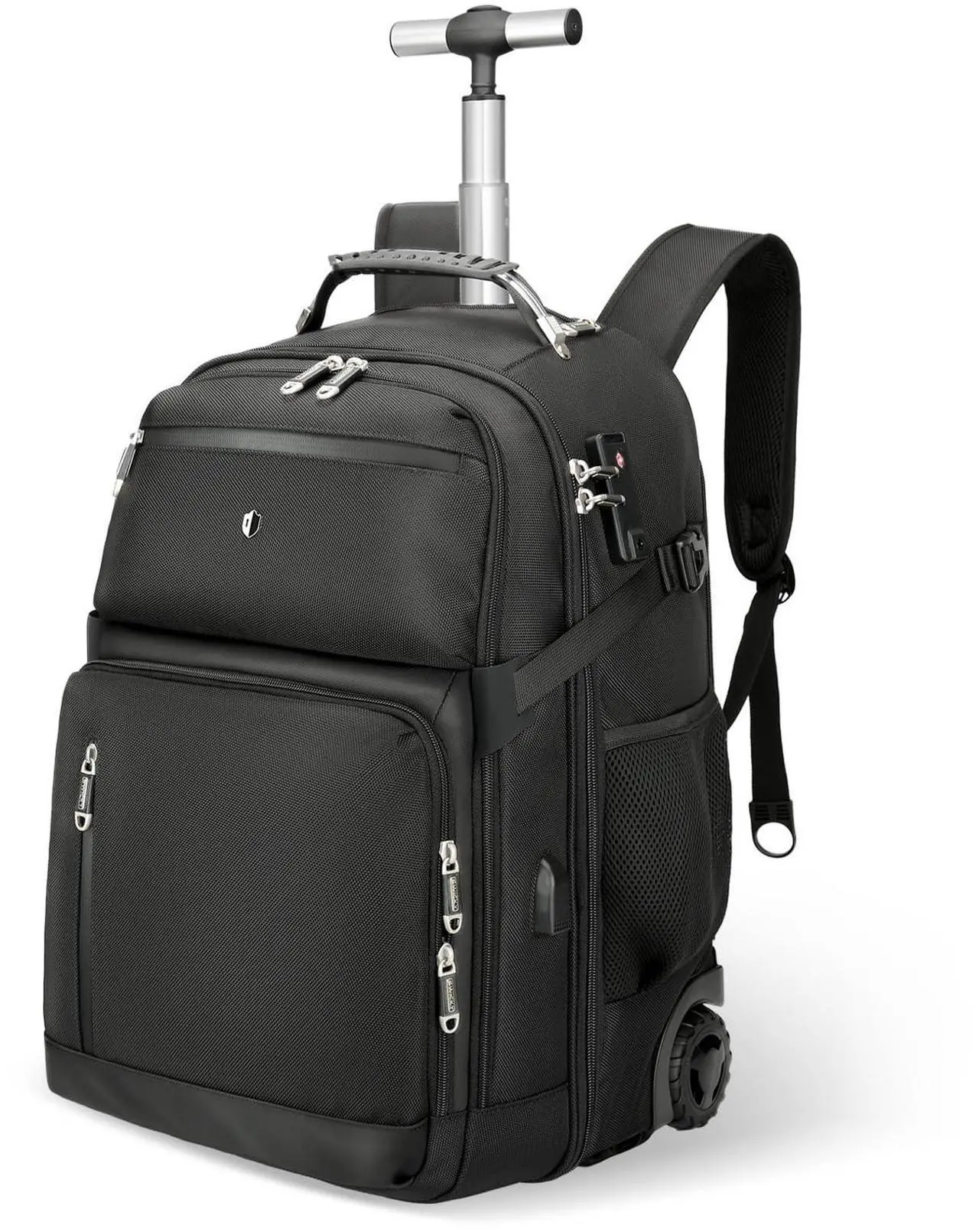 Main image of SWICKY RICOOI Vacuum Rolling Backpack,50L Roller Travel Laptop Backpack with Anti-Theft,rolling backpack for travel,Water-Resistant Carry-On Luggage,Business and Commuting (A)