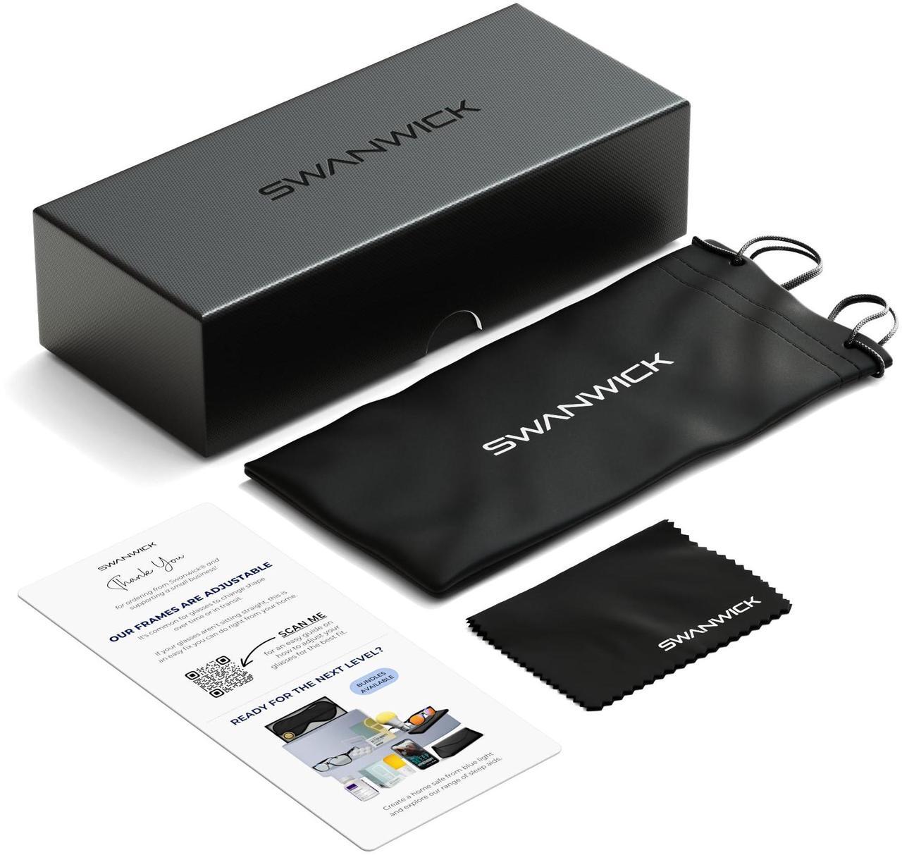 Alt view image 2 of 5 - Swanwick HARVARD NIGHT SWANNIES - Premium Blue Light Blocking Glasses, Clear Lens, Block Blue Light from Gaming PC, Smartphone w/FREE $497 Training Course (Black, Regular)