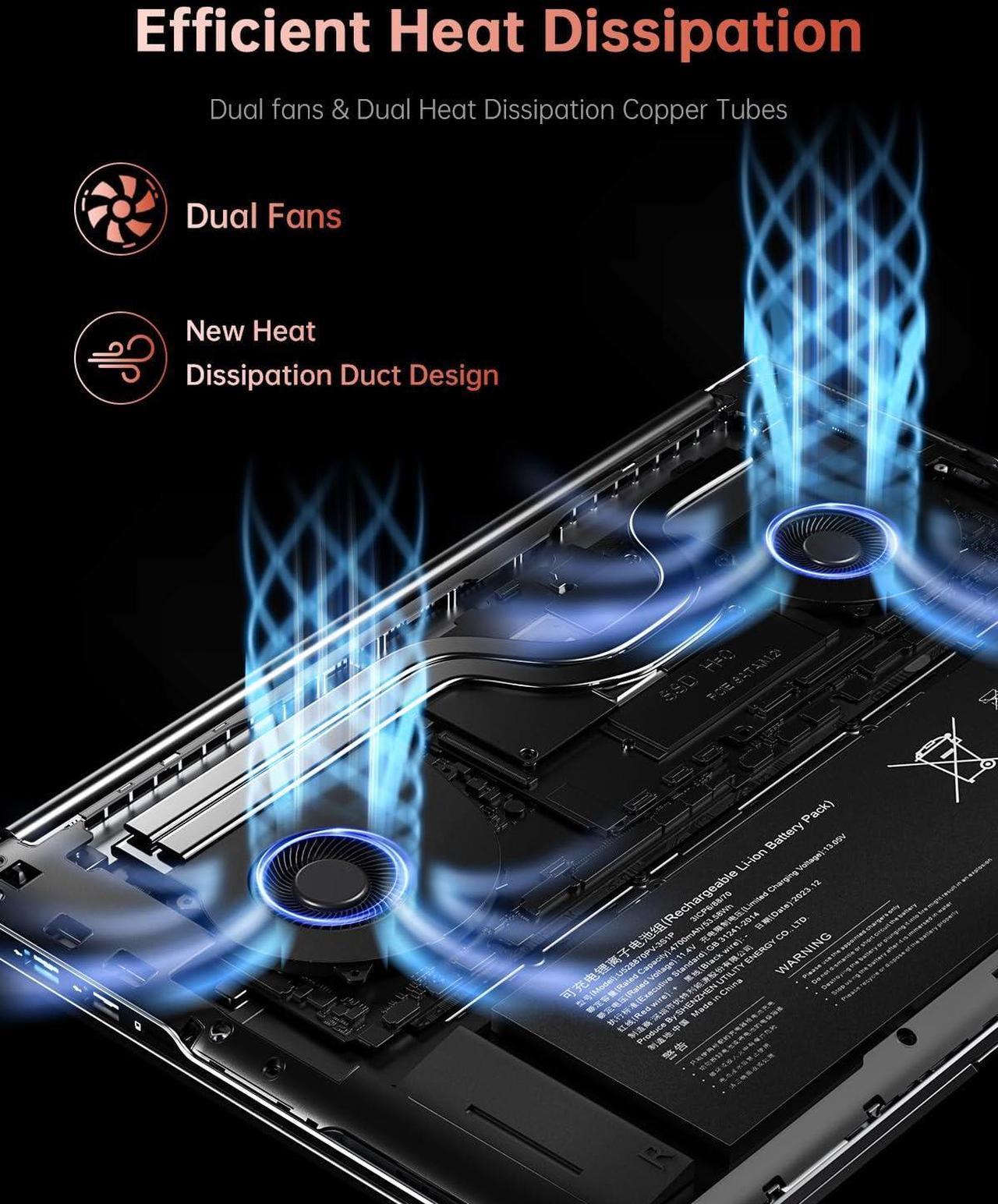 Alt view image 3 of 5 - ACEMAGIC 2025 Laptop, Laptop with AMD Ryzen 7 6800H (8C/16T, Up to 4.7GHz), 16GB DDR5 512GB NVMe SSD Windows 11 Laptop Computer, 16-inch FHD Display, WiFi 6,Backlit KB
