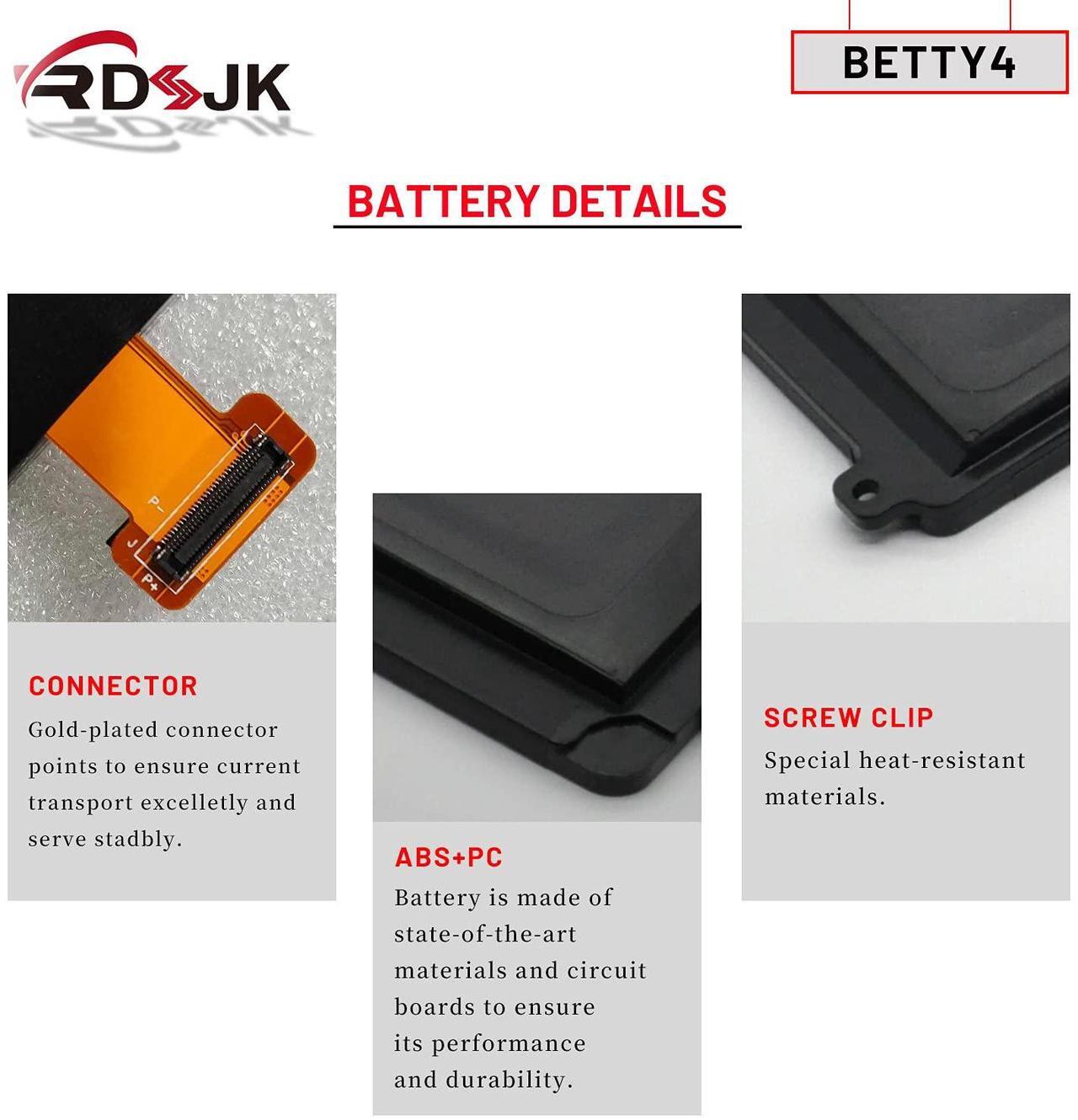 Alt view image 5 of 5 - BETTY4 Betty 4 Laptop Battery for Razer Blade 2016 14" V2 GTX 1060 2017 RZ09-0165 RZ09-0195 RZ09-01952E72 RZ09-01953E72 RZ09-01953E71 RZ09-01953W52 RZ09-01652E21 RZ09-01952E31 RZ09-01952E73 11.4V 70Wh