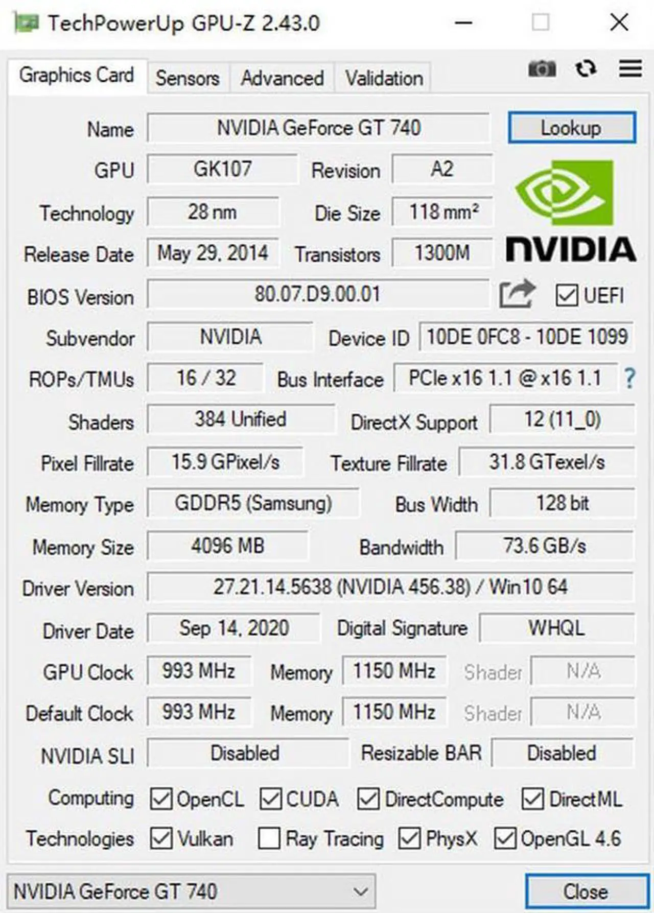 Alt view image 2 of 5 - Generic GeForce GTX 740 8GB GDDR5 Graphics Card 4 GB GDDR5 Outperforms GT 730 by 2.4X and 0.8X GT 1030 CUDA 384 Base 993 MHz Memory 1150 MHz HDMI/VGA/DVI Needs NO Power Cable