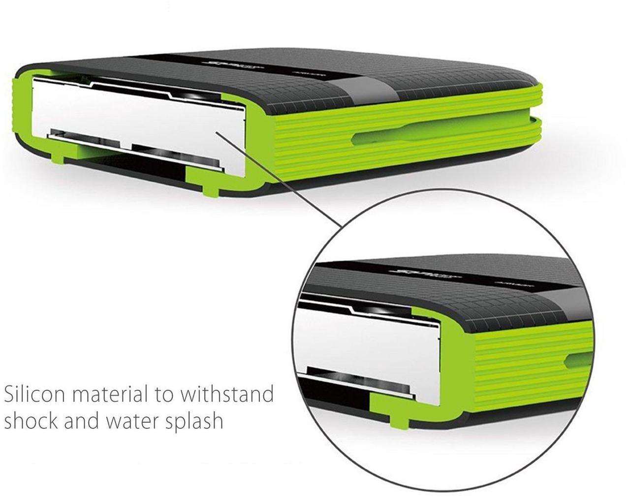 Alt view image 5 of 5 - Silicon Power 4TB USB-C USB 3.0 Rugged Portable External Hard Drive Armor A60, Military-Grade Shockproof/Water-Resistant for PC, Mac and iPad Pro, Black