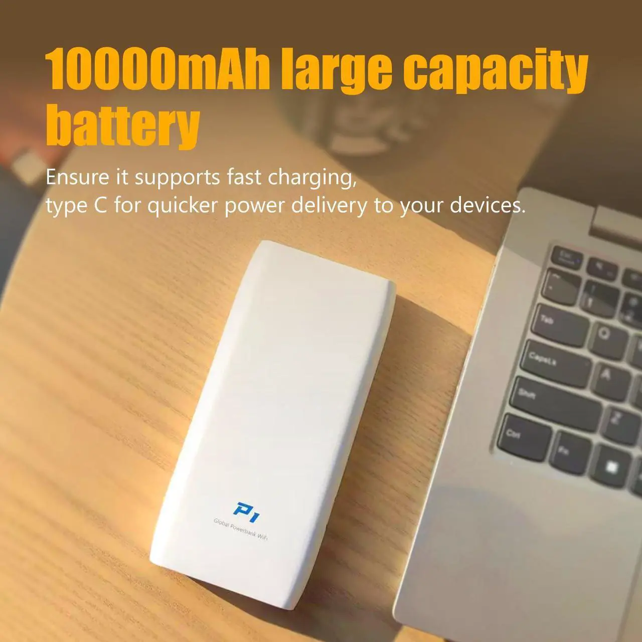 Alt view image 2 of 5 - Mobile Hotspot Device with Power Charger for Global Travel 4G Router with 10000mAh Charging Battery No Roaming fee Built-in SIM Card Travel Portable Wifi Hotspot Power Bank Mobile WiFi 20GB for USA