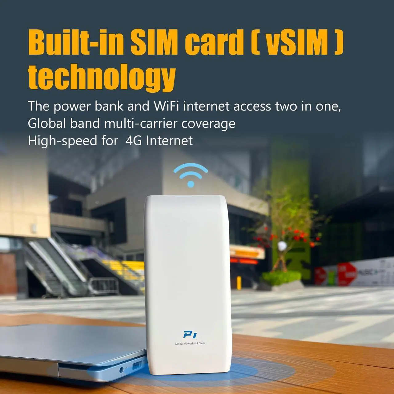 Alt view image 3 of 5 - Mobile Hotspot Device with Power Charger for Global Travel 4G Router with 10000mAh Charging Battery No Roaming fee Built-in SIM Card Travel Portable Wifi Hotspot Power Bank Mobile WiFi 20GB for USA