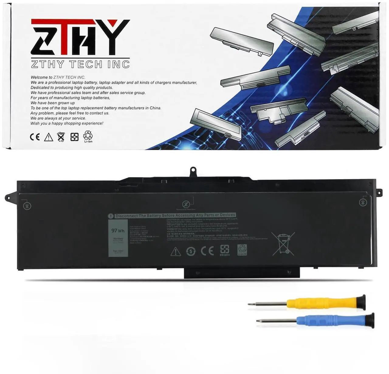 Main image of ZTHY 1FXDH Laptop Battery Replacement for Dell Precision 3541 3551 Latitude 15 5501 5511 E5501 E5511 Series P80F P80F003 P80F004 01WJT0 1WJT0 0D191G D191G CN-0D191G IFXDH 11.4V 8071mAh 97Wh 6-Cell