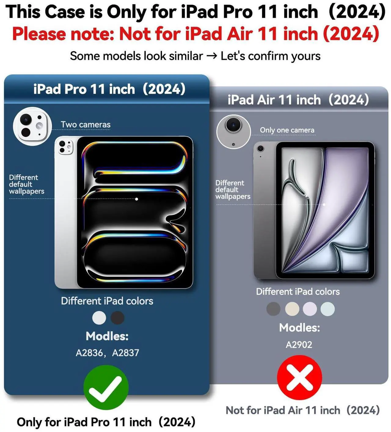 Alt view image 2 of 5 - Magic-Keyboard Compatible Case for iPad Pro-11 inch M4 2024, Cover with Apple Pencil Holder for Smart MagicKeyboard Folio Slim Durability, with Durable Leather, (Keyboard Not Included), White