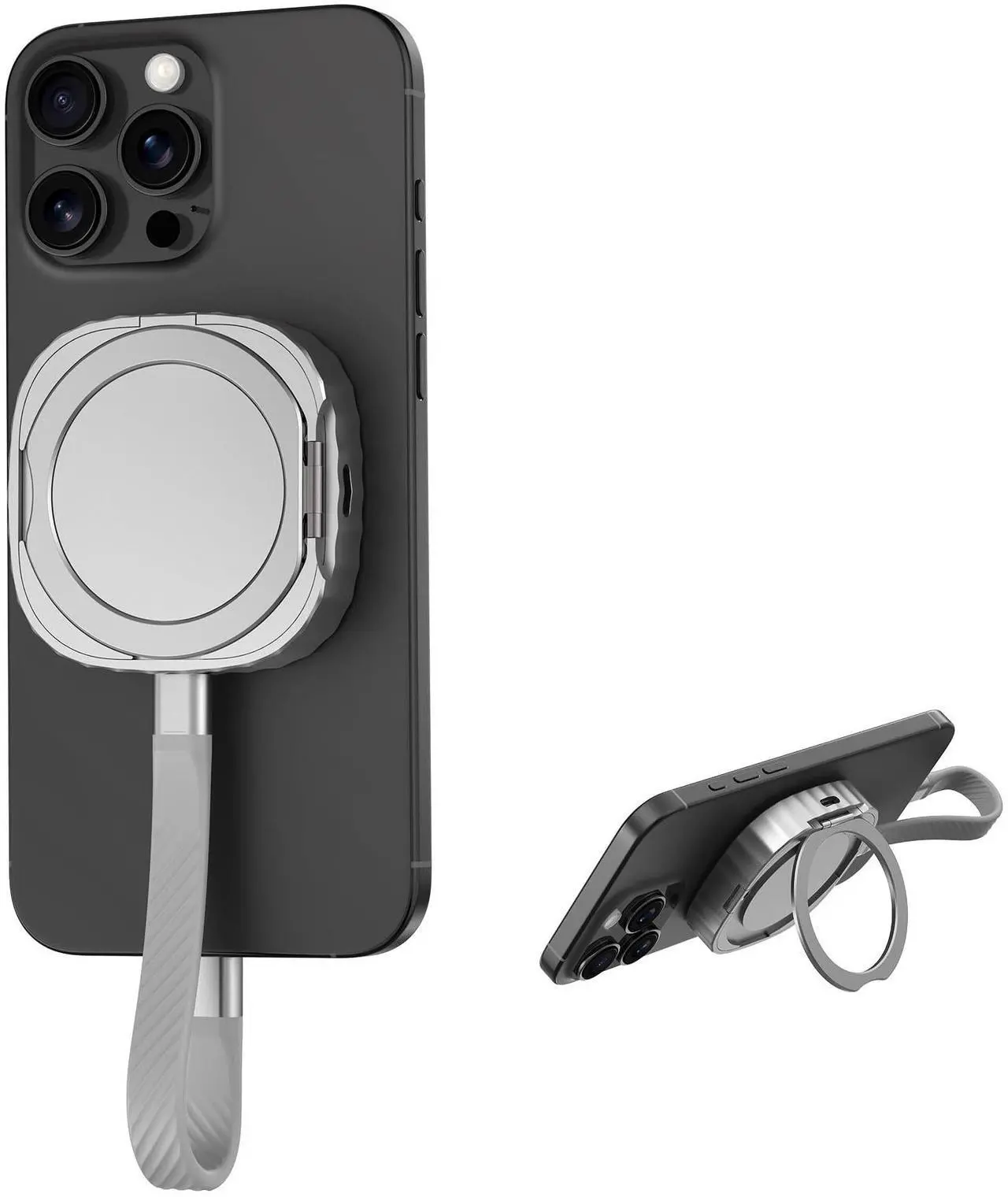Main image of Mukiya 512GB M.2 2230 NVMe SSD with Kickstand, Portable Aluminum External SSD with 100W PD Charge, Compatible with MagSafe for iPhone 16/15 Series,Galaxy S25/S24/S23, Tablet, Computer