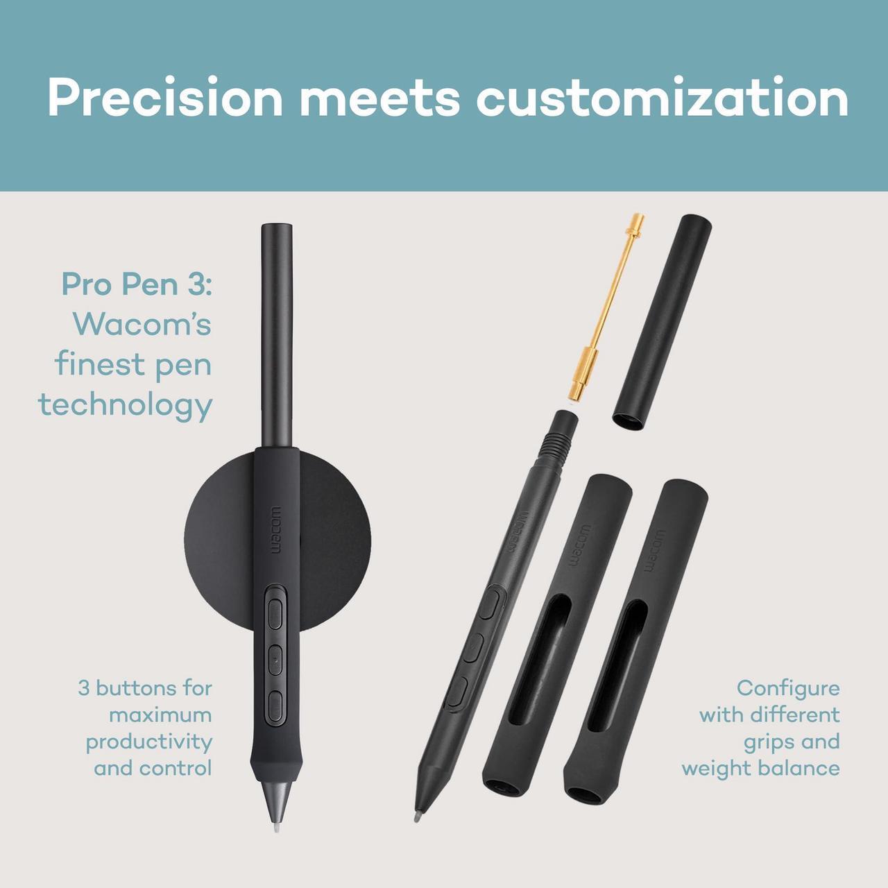 Alt view image 5 of 5 - Wacom Intuos Pro Medium Bluetooth Professional Graphic Drawing Tablet with Pro Pen 3, Compatible with Mac, Windows - 2025 Edition
