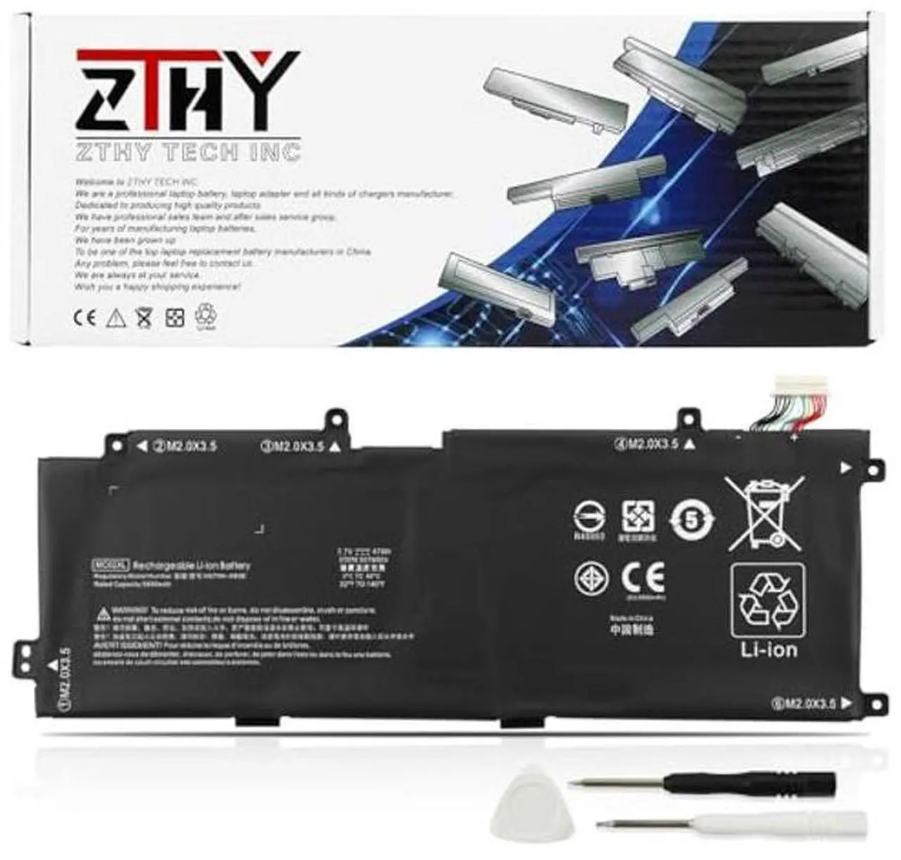 Main image of ZTHY MC02XL MR02XL Laptop Battery Replacement for HP Elite X2 G4, Elite X2 G8 Series Notebook HSTNN-DB9E TPN-DB0G L45645-2C1 L46601-005 7.7V 47Wh 2-Cell