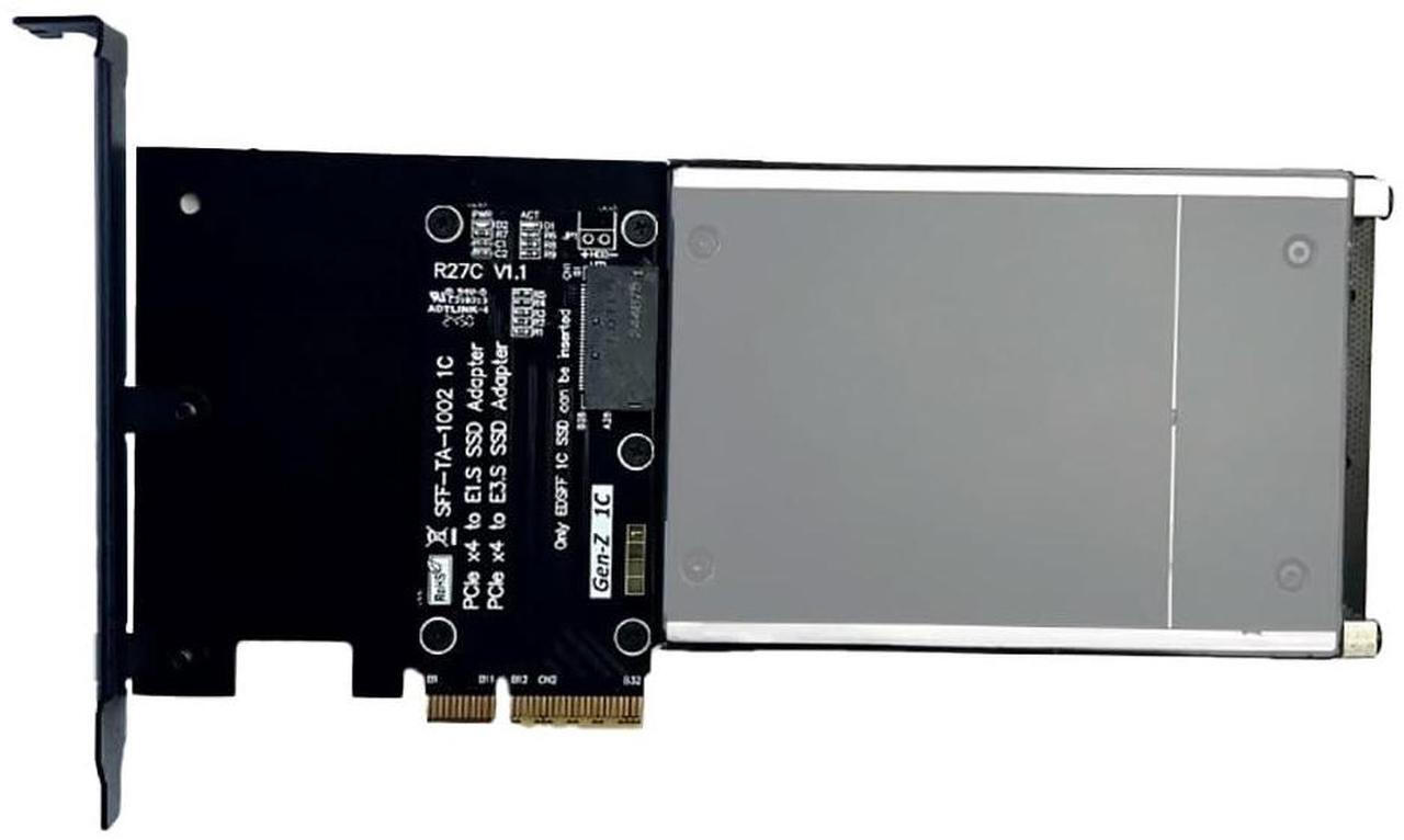 Alt view image 5 of 5 - JMT ADT-R27 PCIe 5.0 x4 to U.2/U.3/E1.S/E3.S Hard Disk Adapter 128G/bps with Bracket Compatible with EDSFF Hard Disk Drive (R27C for E1.S/E3.S)