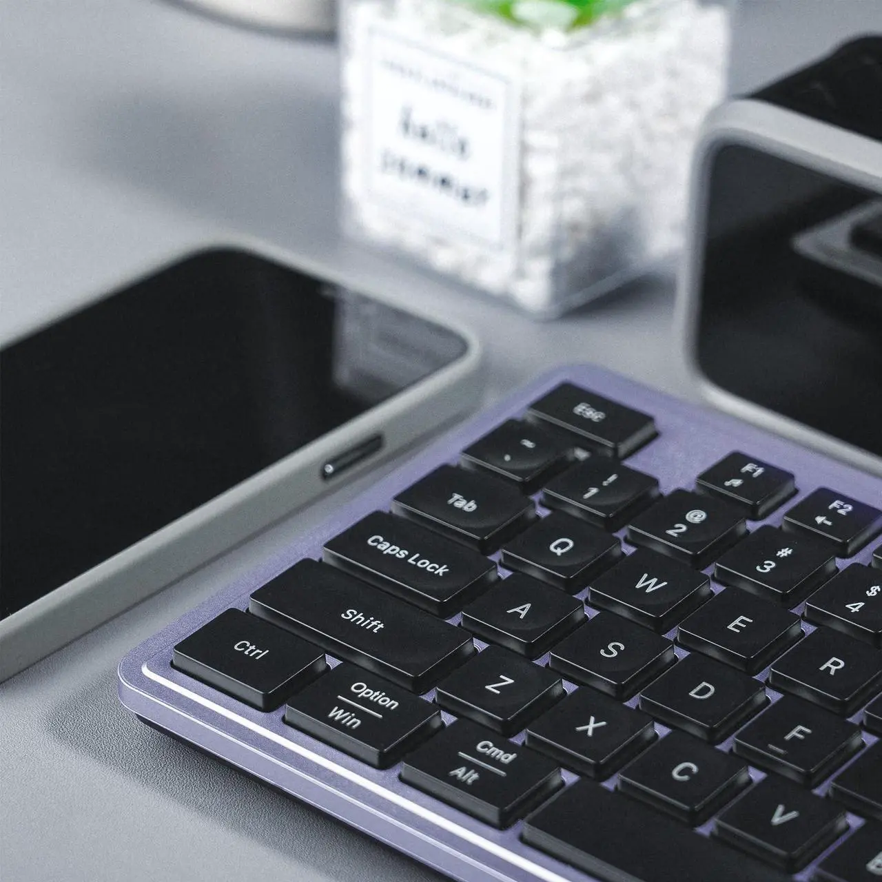 Alt view image 5 of 5 - Wireless Keyboard and Mouse, 2.4GHz Cordless Keyboard Mouse Combo with Numeric Keypad, Plug and Play USB Receiver, Compatible with Windows, Mac, Laptop, and PC(Black Purple)