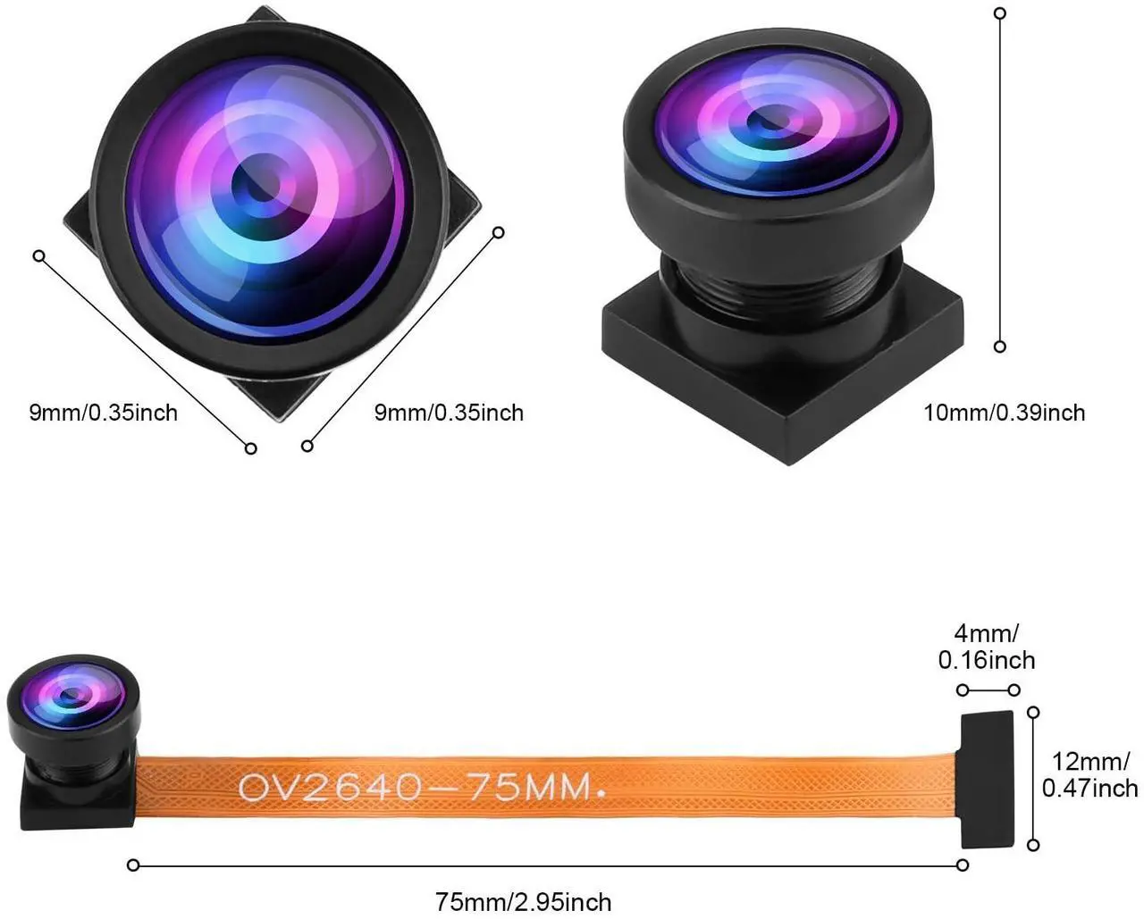 Alt view image 3 of 5 - FORIOT 3Pcs OV2640 Camera Module and 2Pcs ESP32-CAM-MB Development Board ESP32 Wi-Fi BT Board with 2MP OV2640 Camera Module Type-C to Serial Port CH340G 8MB PSRAM Dual Module
