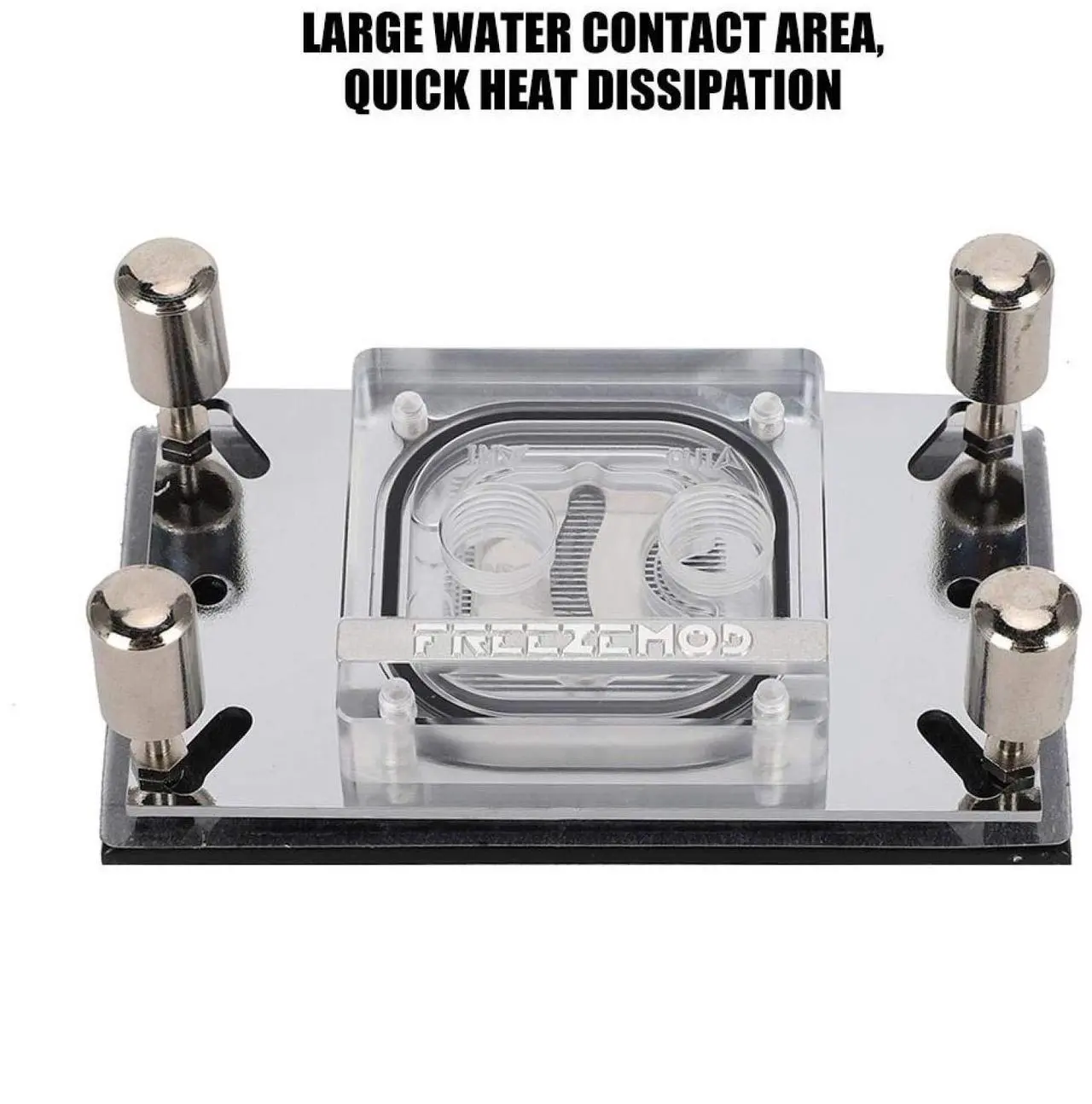 Alt view image 5 of 5 - Water Cooling Block, Anti-oxidization Technology Computer CPU Water Cooling Block Waterblock Copper Base with Micro Channel for AM2 / AM2+ / AM3 / AM3+ / AM4 / FM2+ CPU