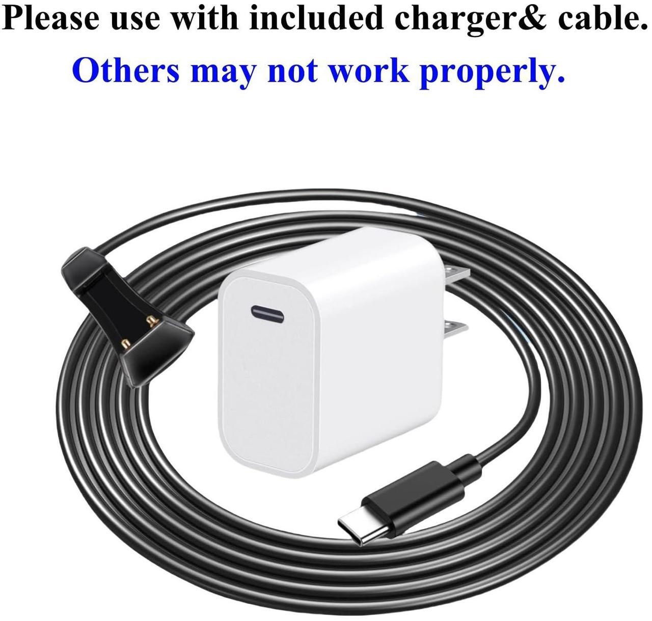 Alt view image 3 of 5 - Charging Cable and Charger for rayban meta smart glasses, Compatible with Ray-Ban Meta Wayfarer/Skyler/Headliner Smart Glasses, 4.9ft 150cm Cable and Adapter replacement for rayban accessories
