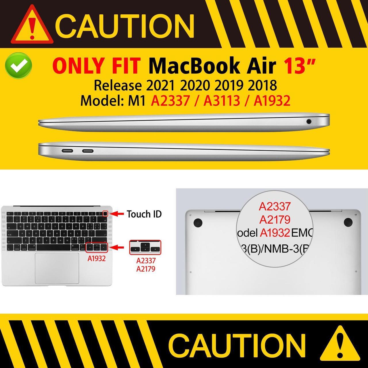 Alt view image 2 of 5 - May Chen Compatible with MacBook Air 13 inch Case 2021, 2020 2019 2018 Release Model: M1 A2337 A2179 A1932, Plastic Hard Shell Case Cover for MacBook Air 13 inch with Retina Dispaly, Gold Floral