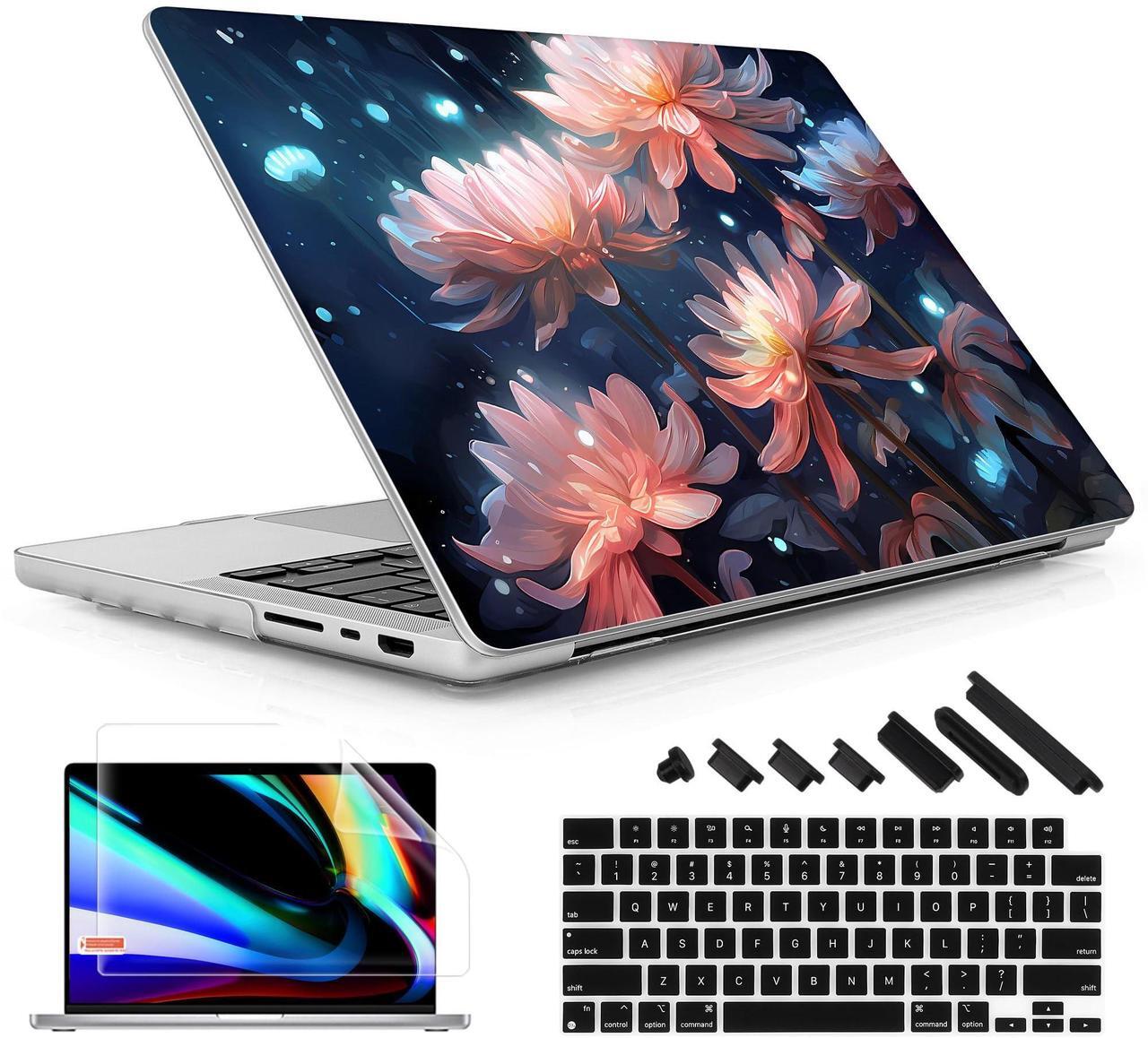Main image of May Chen Case for M4 MacBook Pro 16 inch, Surface Hard Shell Cover with Screen Protector & Keyboard Cover, Chrysanthemum