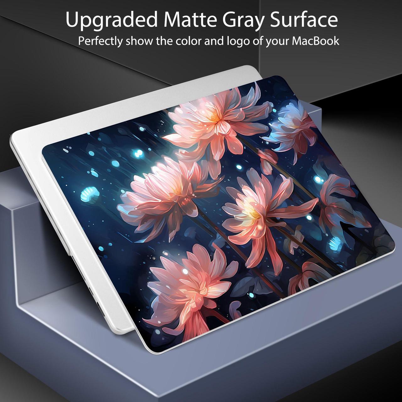 Alt view image 3 of 5 - May Chen Case for M4 MacBook Pro 16 inch, Surface Hard Shell Cover with Screen Protector & Keyboard Cover, Chrysanthemum