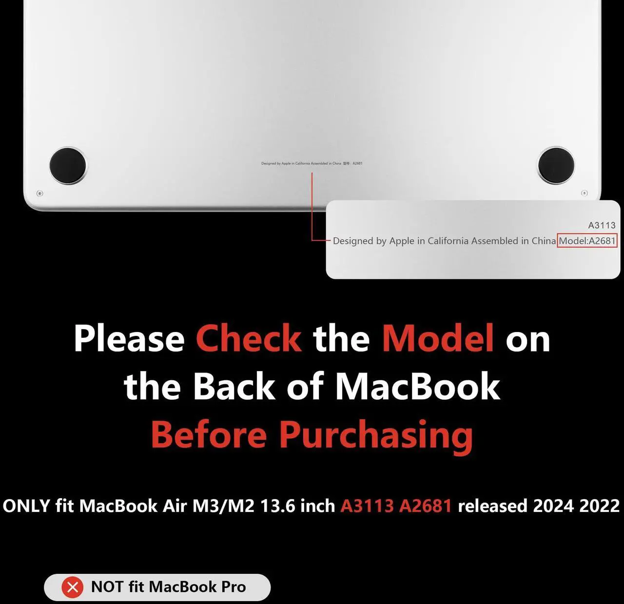 Alt view image 2 of 5 - MEEgoodo Case for M4/M3/M2 MacBook Air 13.6 inch Case 2025 2024 2022, Fit Model A3240/A3113/A2681, Laptop Hard Shell with Keyboard Cover Compatible with MacBook Air 13 inch, Pink Ribbons Bows