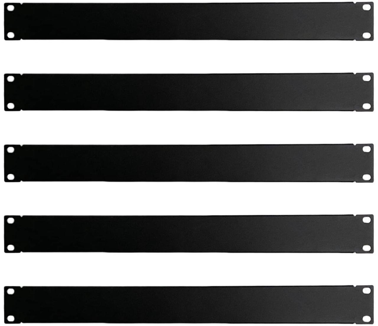 Main image of 1U Blank Panel Rack Mount Spacer Filler Panel 19" Black Rack Blanking Blind Panel for Server Network Rack Enclosure Or Cabinet-5pcs (1U-5PCs)
