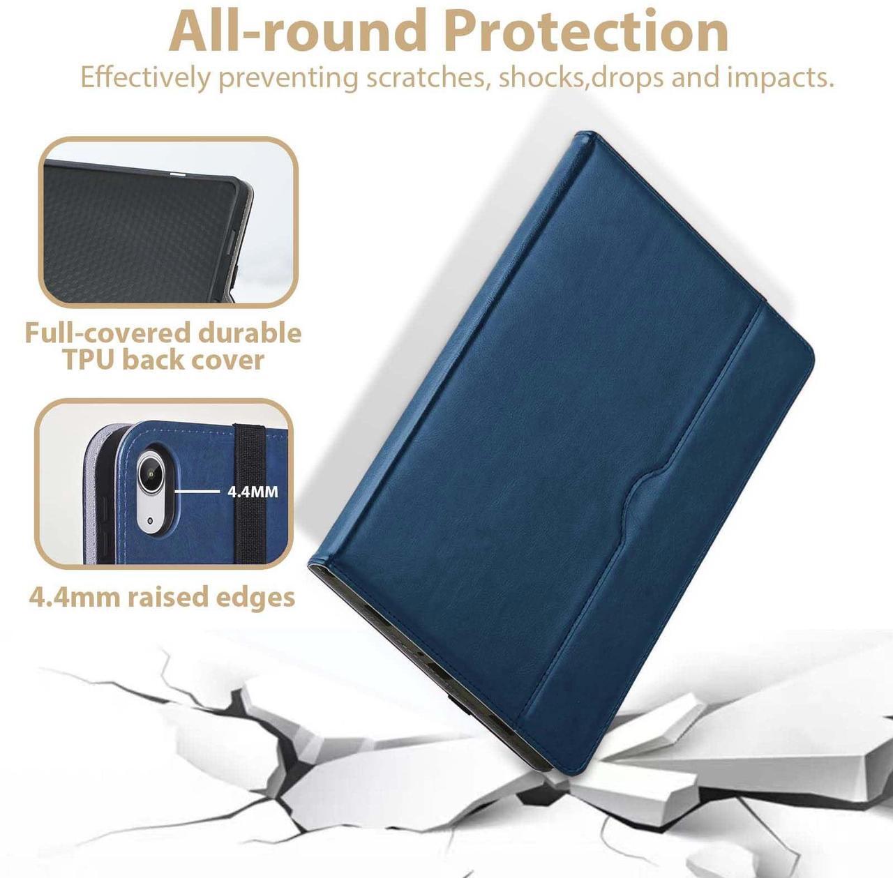 Alt view image 3 of 5 - Case for iPad A16 11th Gen 11" 2025, iPad 10th Gen 10.9" 2022 case with Multi-Angle Business Folio Stand,Cover with Pencil Holder & Hand Strap,and 2 Pack Screen Protector Auto Sleep/Wake, Blue