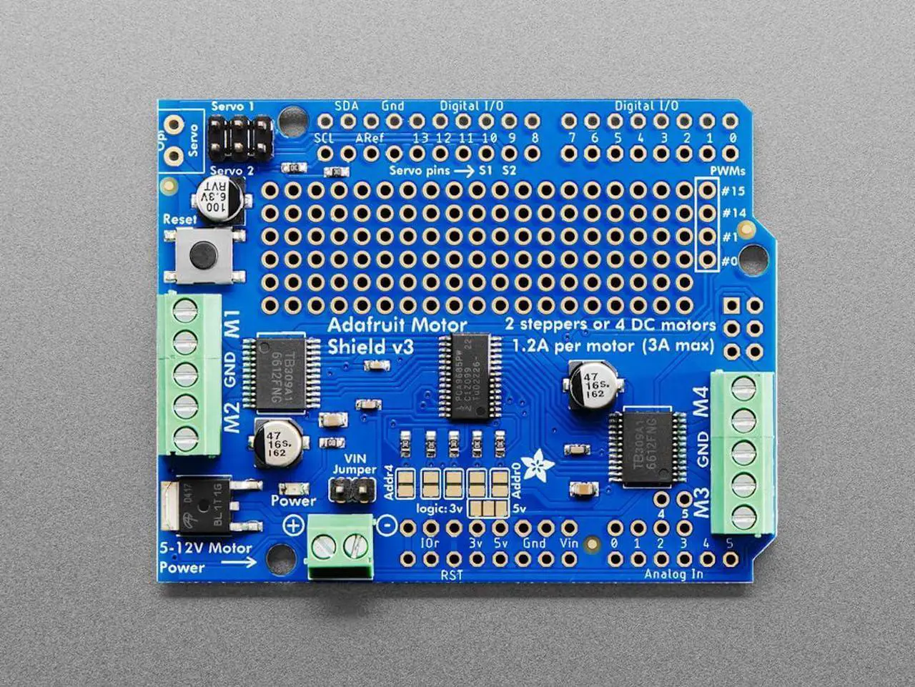 Alt view image 2 of 5 - Adafruit Motor/Stepper/Servo Shield for Arduino v2.3 Kit