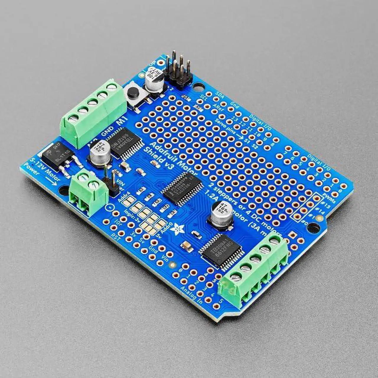 Alt view image 5 of 5 - Adafruit Motor/Stepper/Servo Shield for Arduino v2.3 Kit