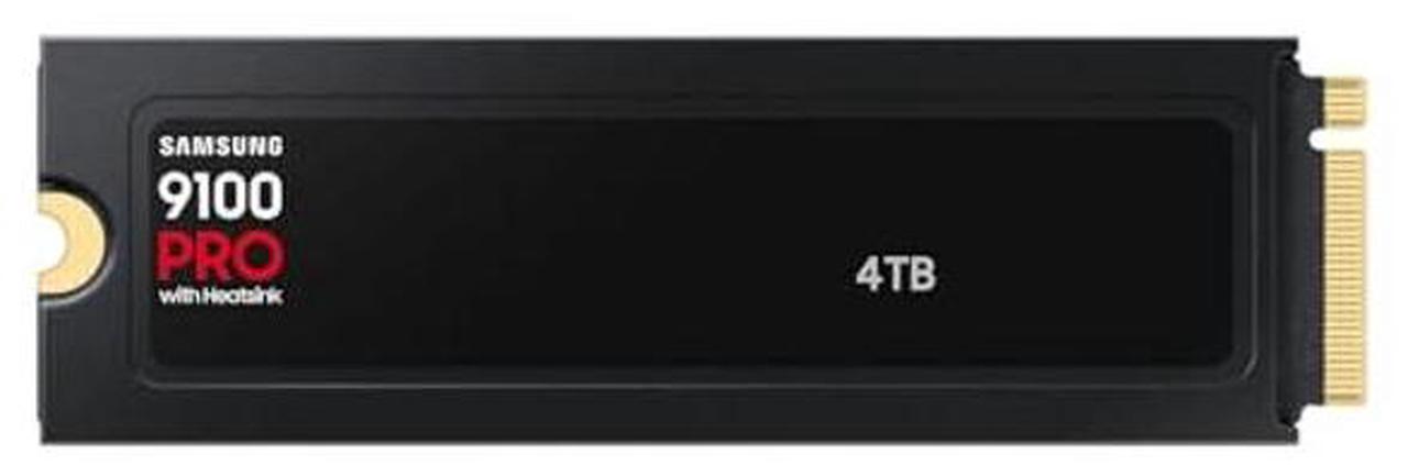 Alt view image 2 of 5 - Samsung SSD 9100 PRO with Heatsink 4TB, PCIe 5.0x4 M.2 2280, Seq. Read Speeds Up to 14,800/13,400 MB/s, Best for AI Computing, Gaming, and Heavy Duty Workstations (MZ-VAP4T0CW)