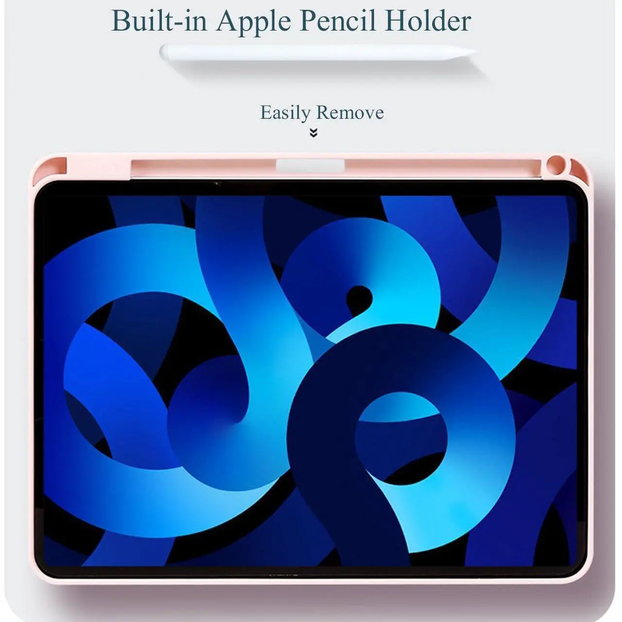 Alt view image 3 of 5 - Changjia for iPad Air 13 Inch Case M3 2025/M2 2024, iPad Pro 12.9 (6th/5th/4th Gen 2022/2021/2020) with Pencil Holder, Removable Magnetic Cover,[Support Apple Pencil Charging] Trifold Stand Case,Black