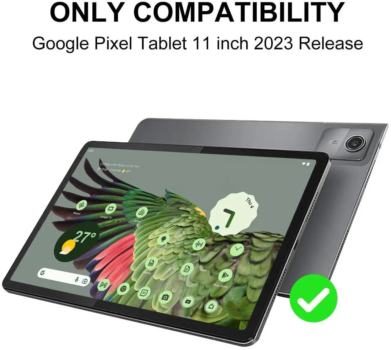 Alt view image 2 of 5 - Case with Keyboard for Google Pixel Tablet 11 inch 2023 Release, Rechargeable Magnetic Detachable Bluetooth Keyboard, Slim & Light, Smart Folio Cover with Pen Holder for Pixel Tablet, Auto Sleep/Wake